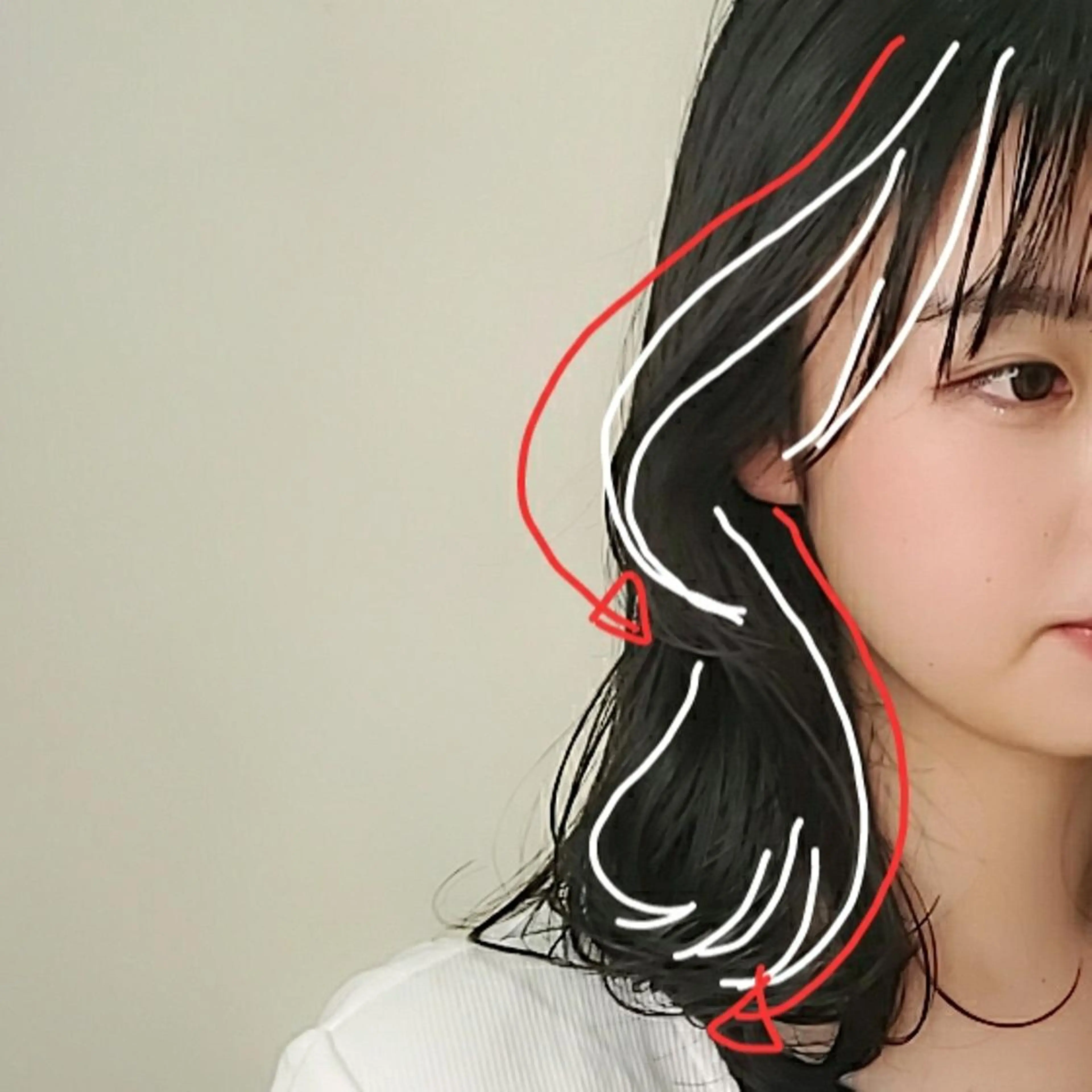 ミディアム カラー 顔周りカット 韓国風ヘア レイヤーカット サイドバング 小顔カット 韓国レイヤー　 suzuのヘアスタイル