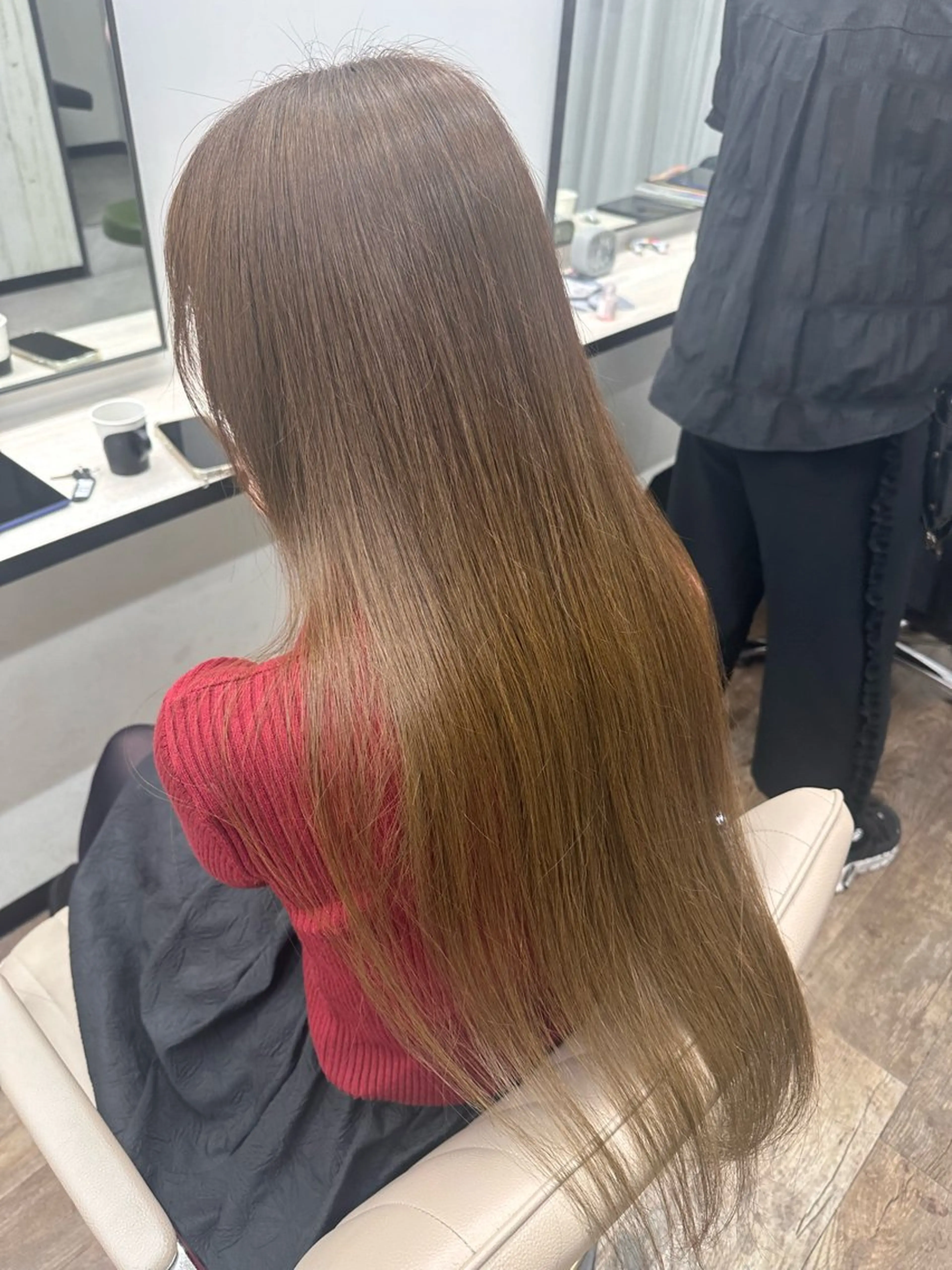 カラー ベージュカラー ⟡.·mamiya 縮毛矯正/ヘアセットのヘアスタイル