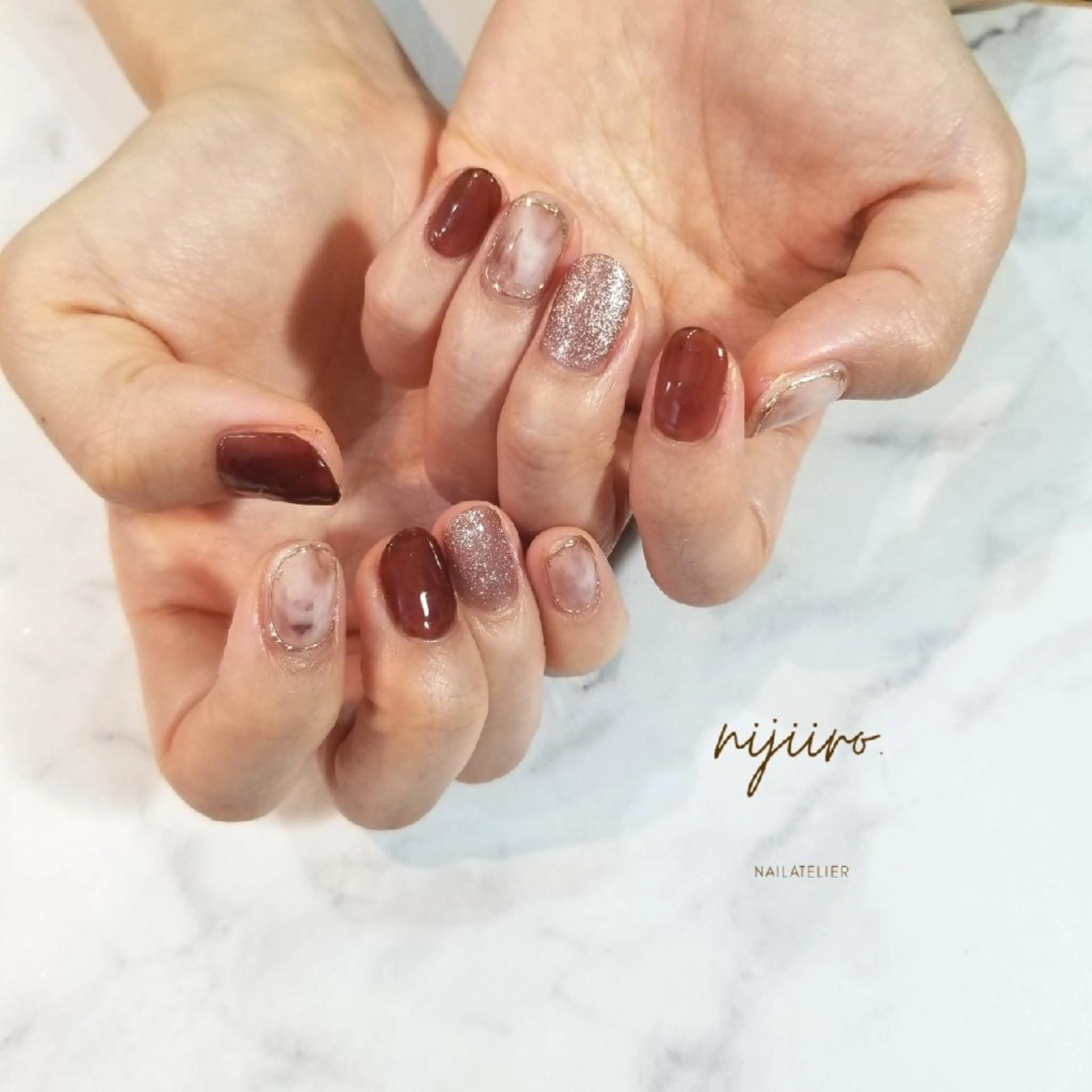 ネイル ニュアンスネイル ハンドネイル nailatelier nijiiro.所属・nijiiro🌈 サトウのネイルデザイン