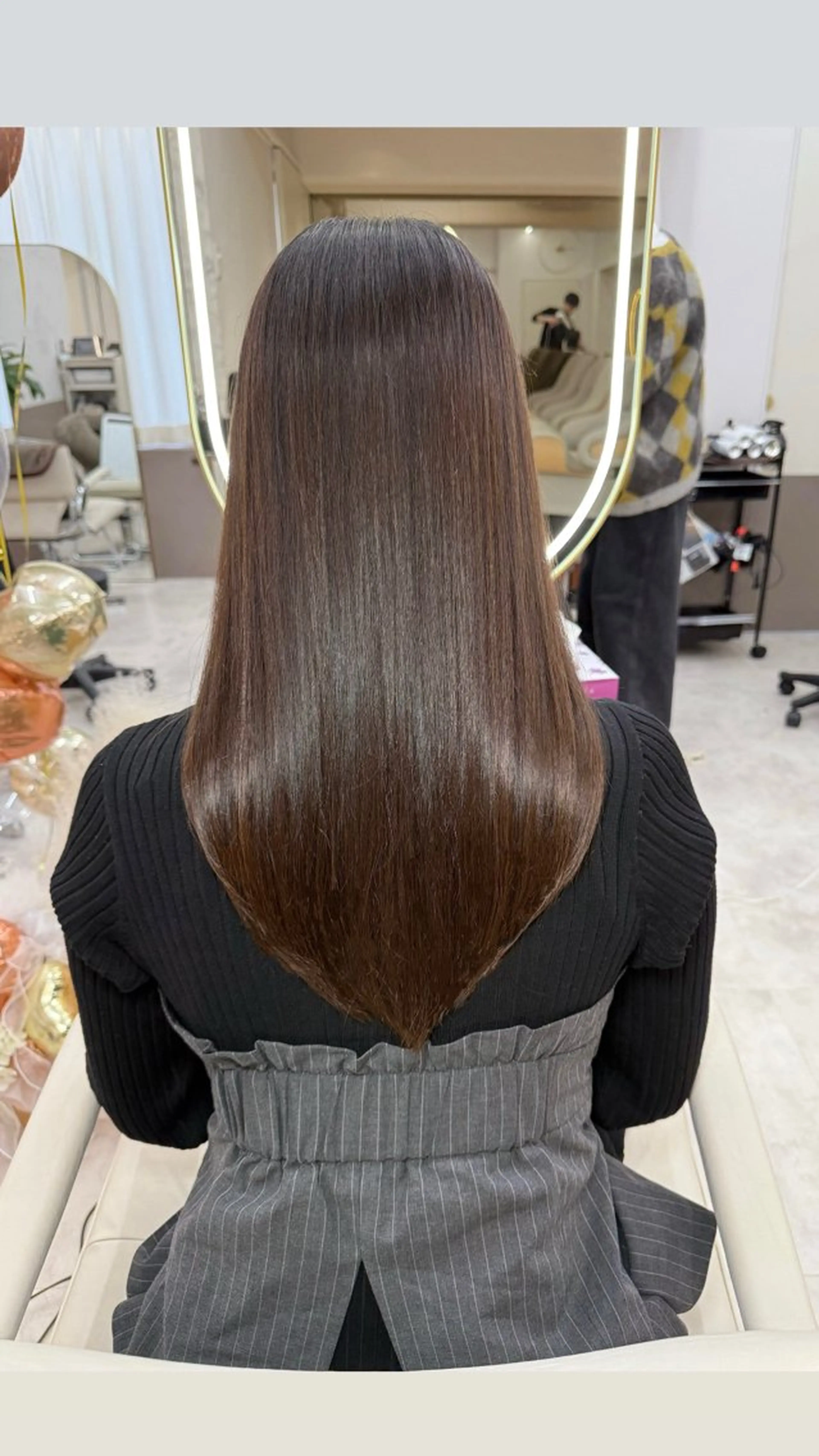 セミロング 顔周りカット/髪質改 善/新宿/畑中稔里のヘアスタイル