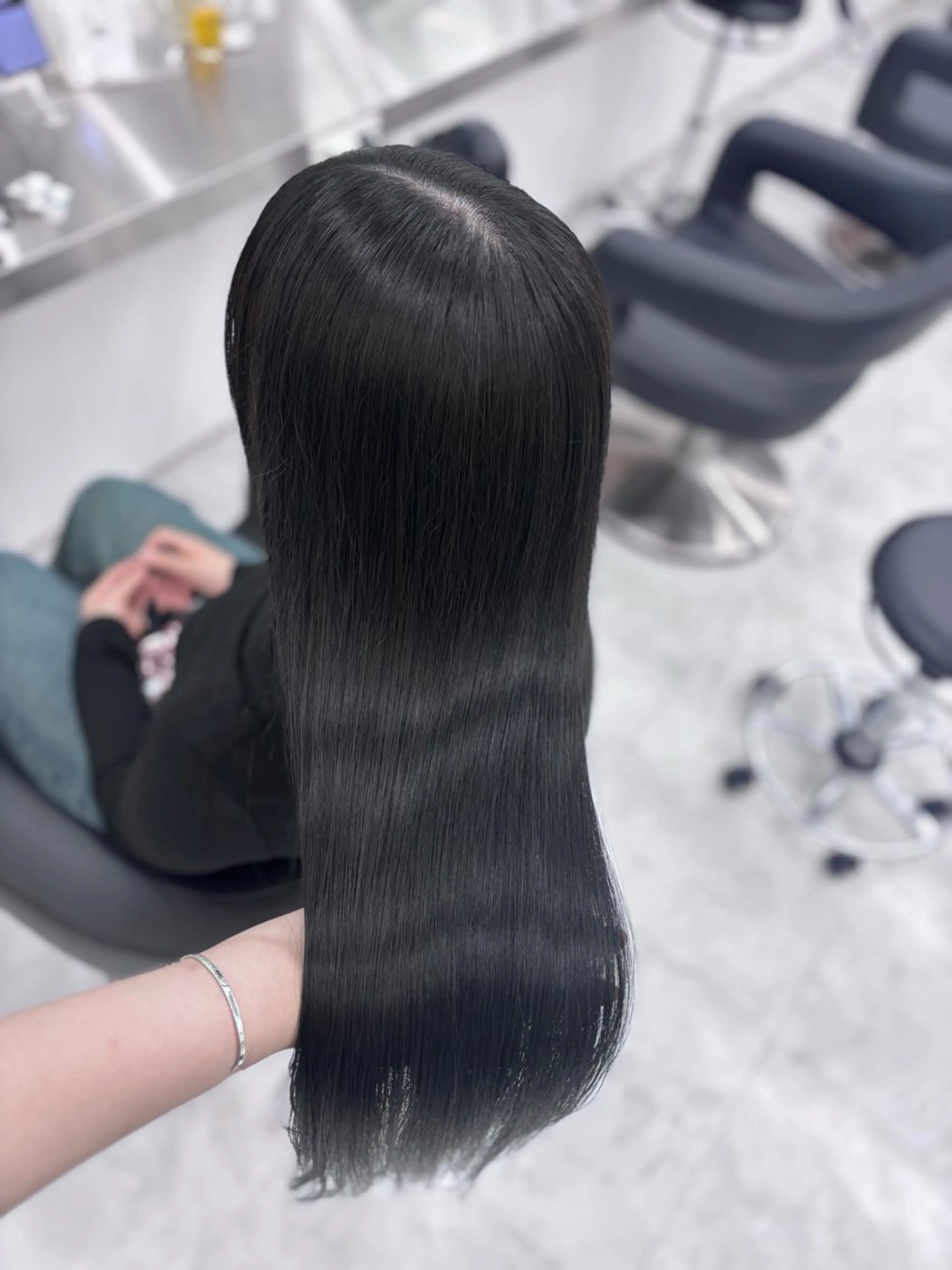 ロング カラー カット ヘアカラー 韓国風暗髪ヘア🤍 🫧MIREIのヘアスタイル