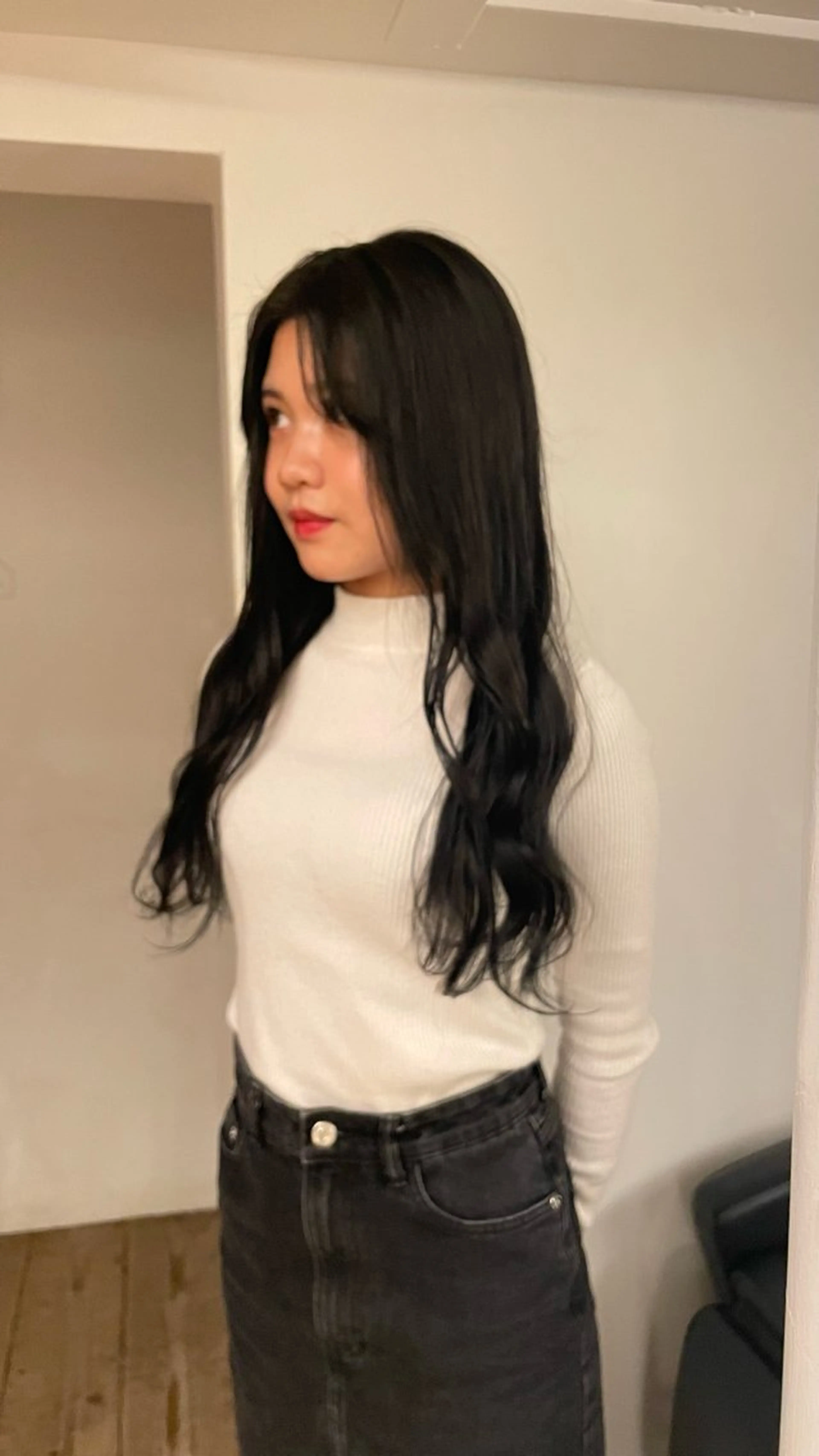 ミディアム カラー 黒髪 ブルーカラー ブルーブラック 透明感カラー 原宿/ケパーマ 🧺ユウマのヘアスタイル