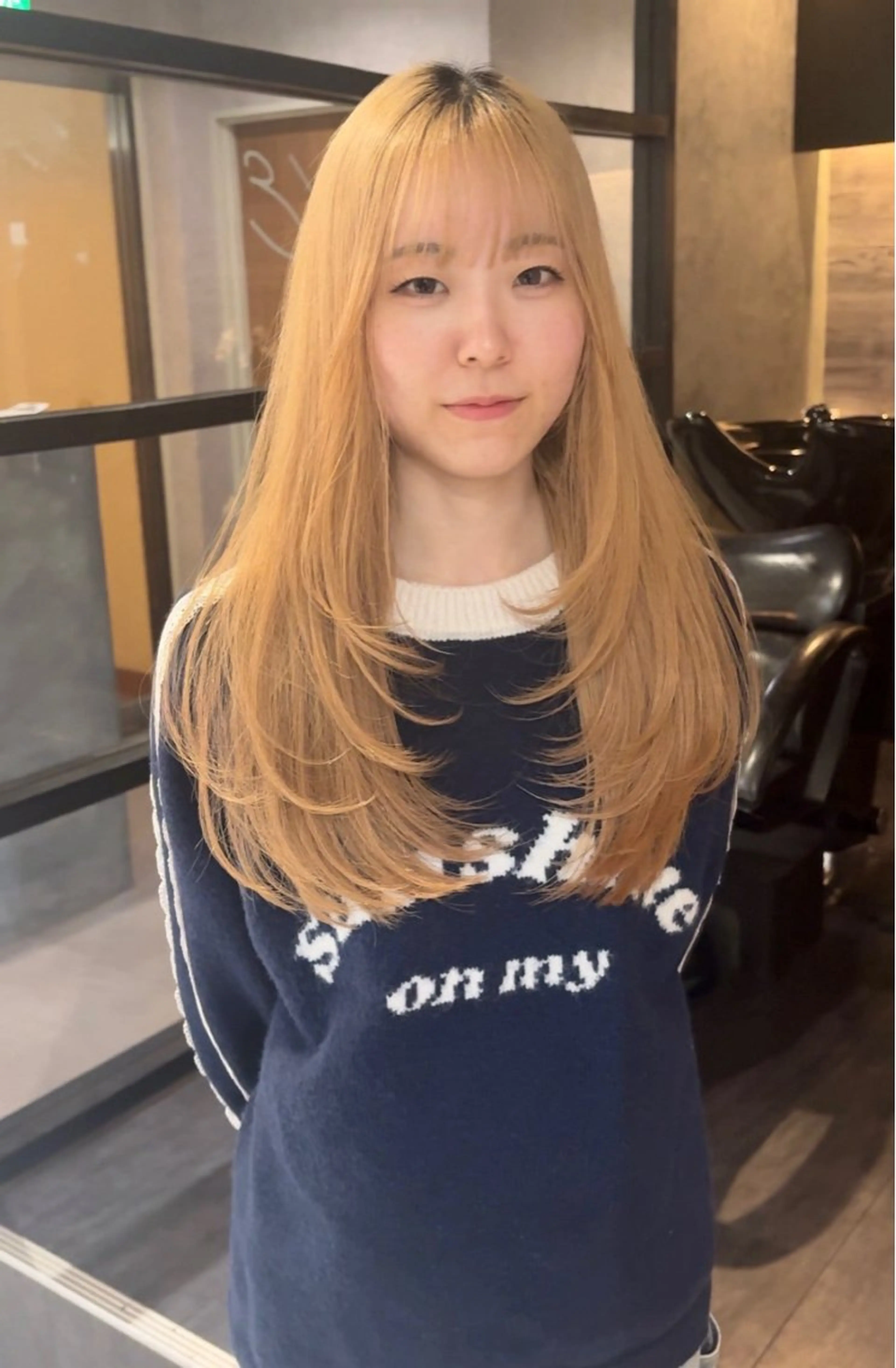 ロング カット トリートメント レイヤーカット/韓国 /艶髪/ダブルカラーのヘアスタイル