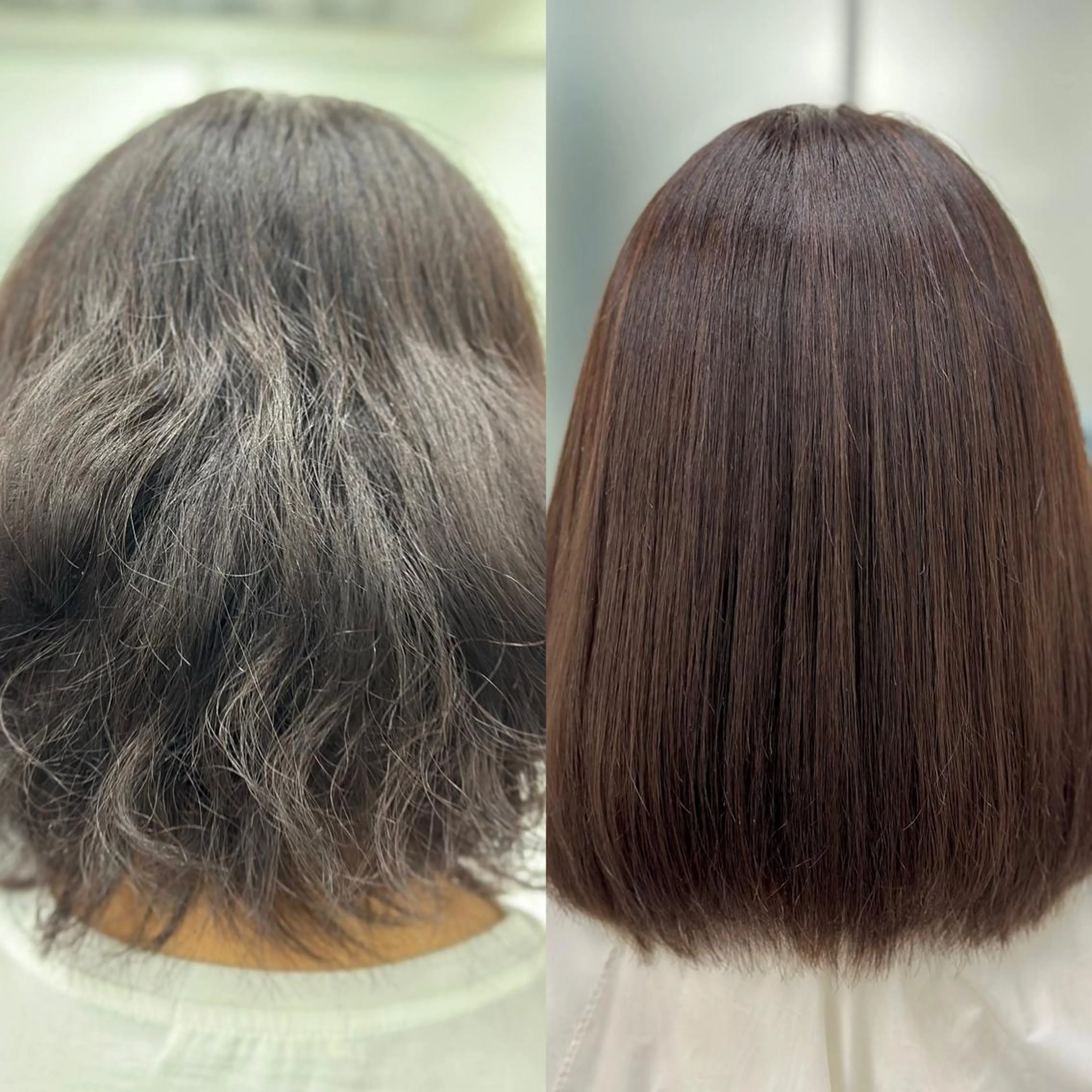 ミディアム カット 縮毛矯正 トリートメント JYO 髪質改善専門家のヘアスタイル