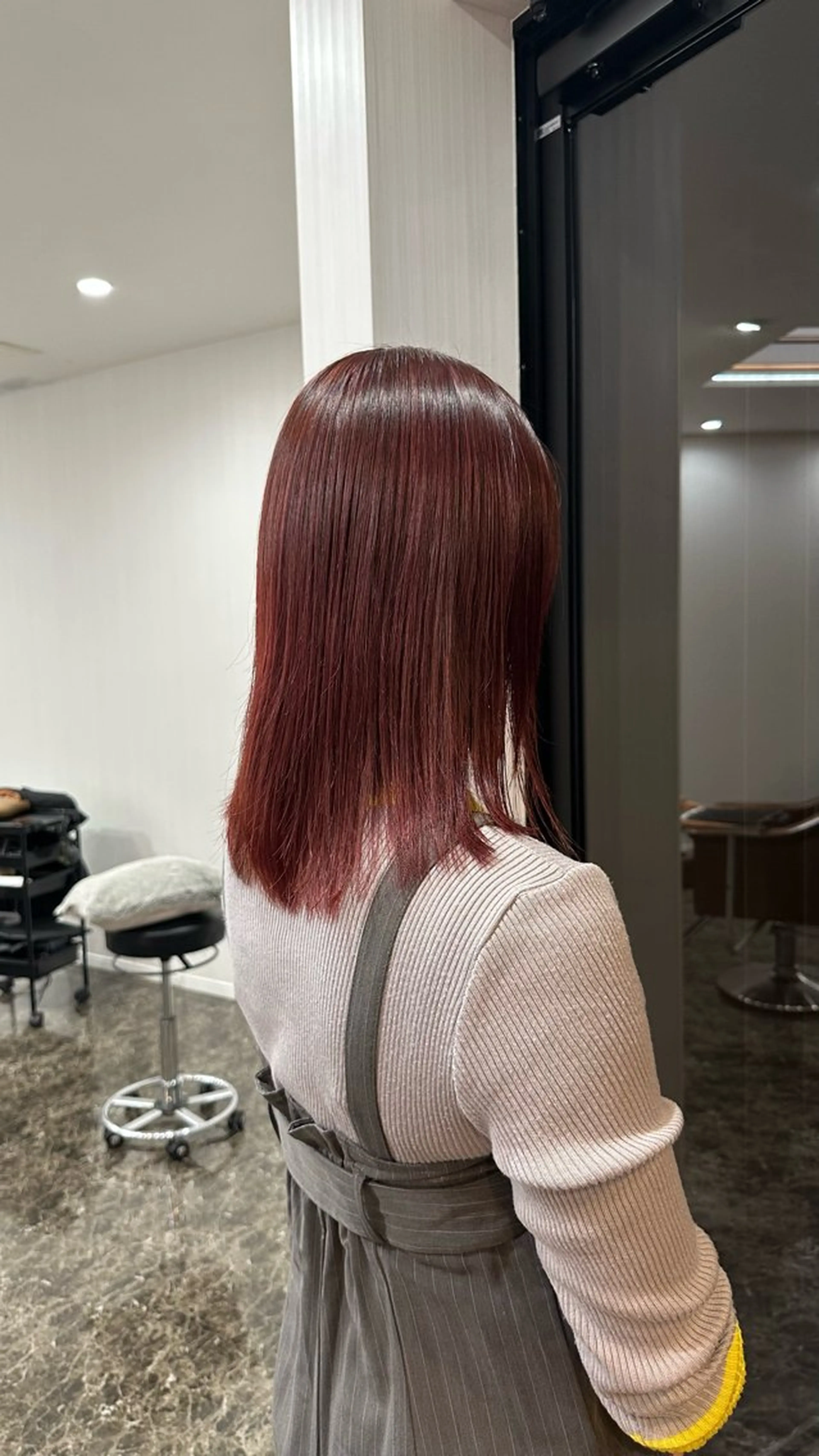 ミディアム カラー ブリーチ ブリーチなしカラー 村田 菜摘のヘアスタイル