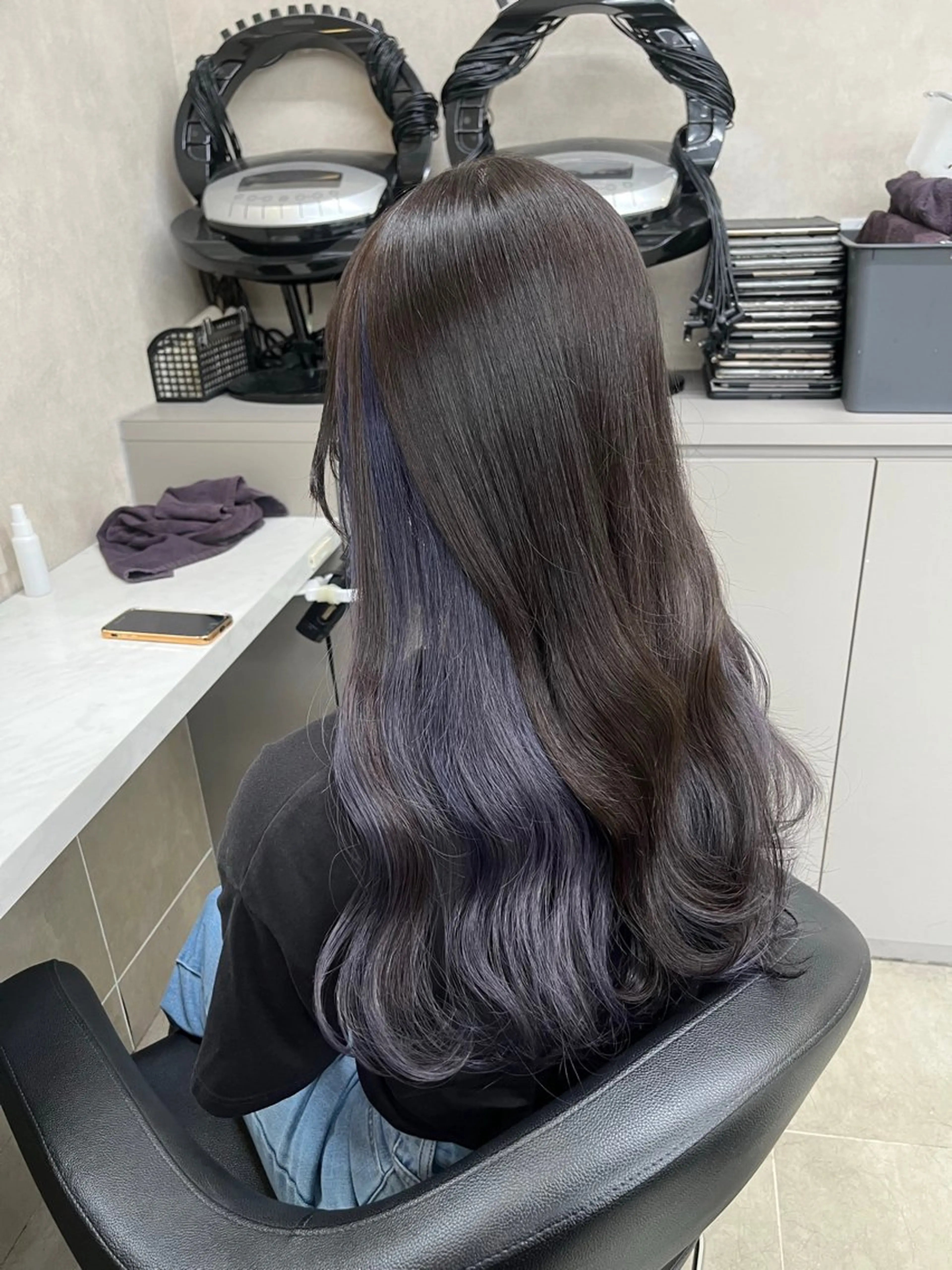 ロング ヘアカラー トリートメント ヘッドスパ ヘアセット 寒色＆ブリーチ特化 寒色MiOのヘアスタイル