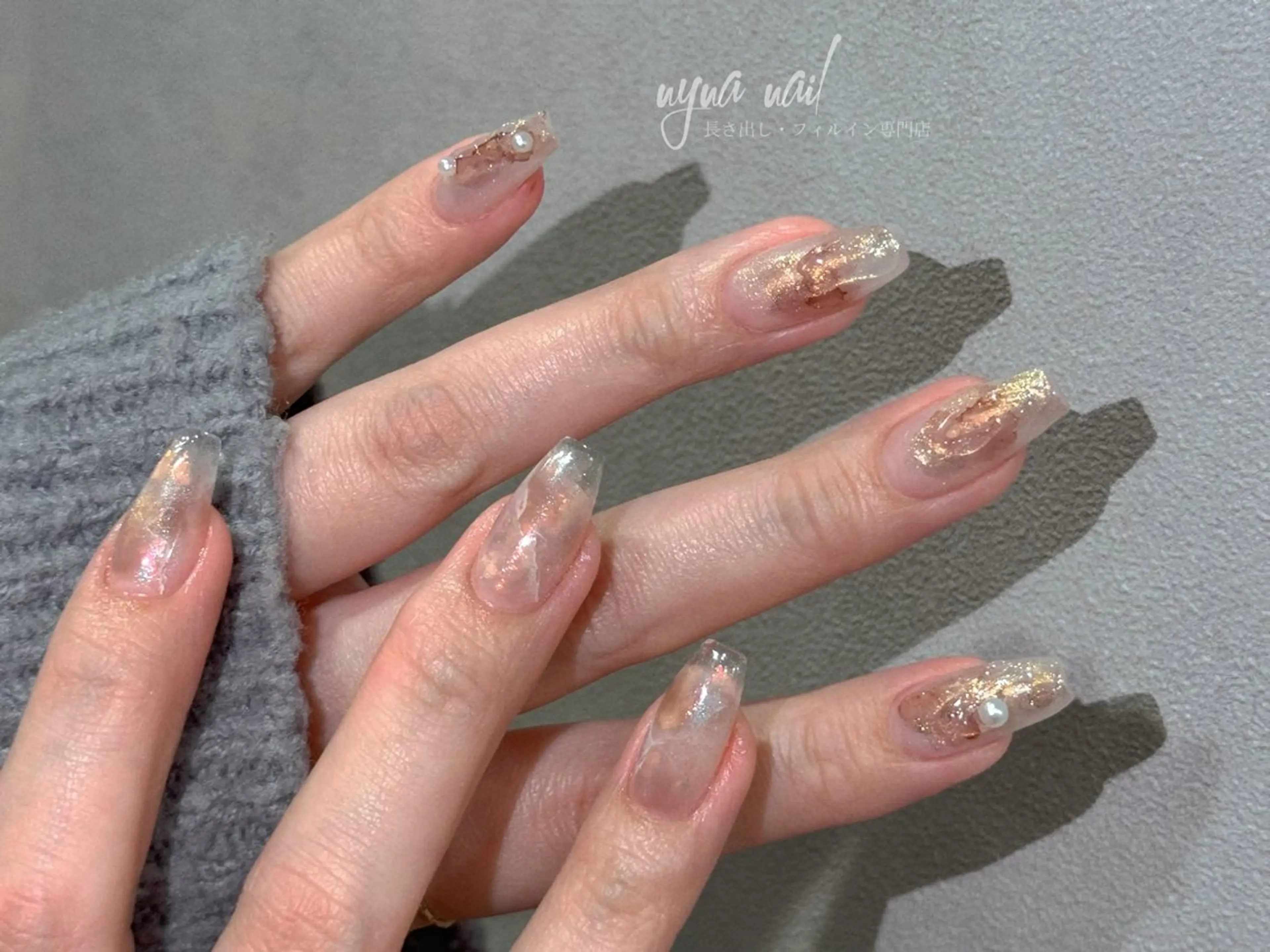 ネイル ハンドネイル 長さ出し専門 nynaのネイルデザイン