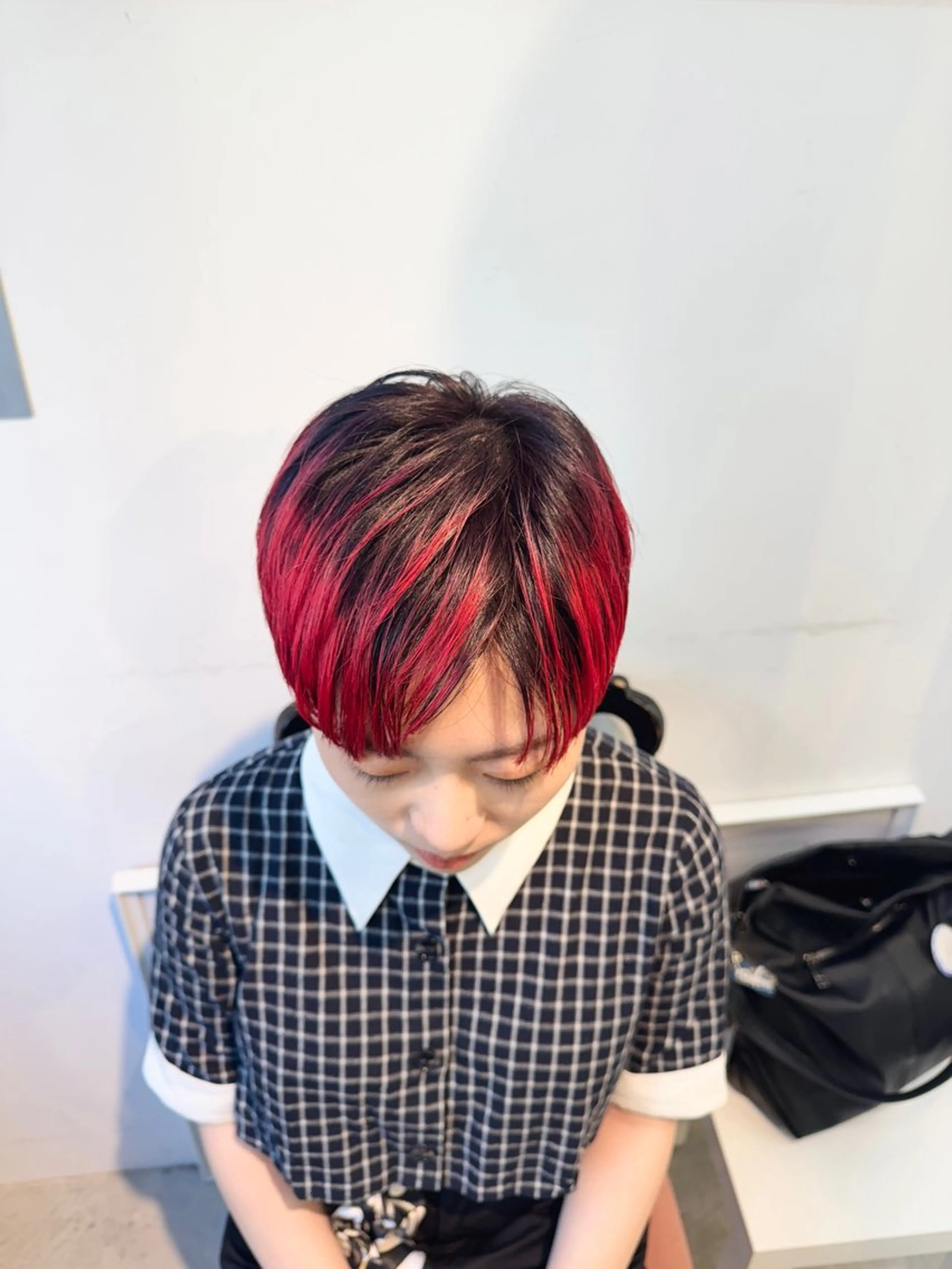 ショート カラー カット ヘアカラー トリートメント 透明感カラー/ハイト ーン/メイク/umiのヘアスタイル