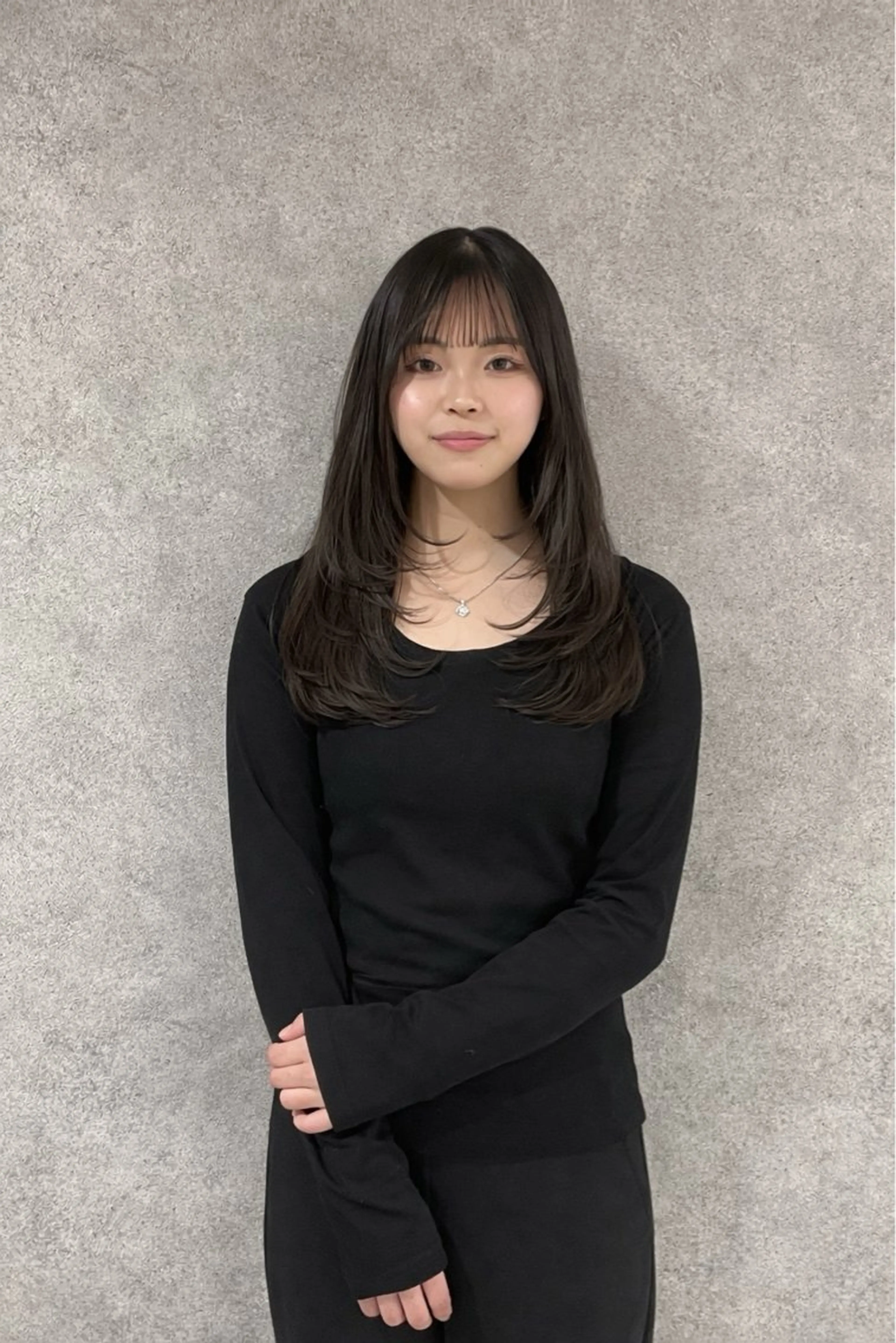 ロング カット ゅぃ /韓国風/顔周りのヘアスタイル