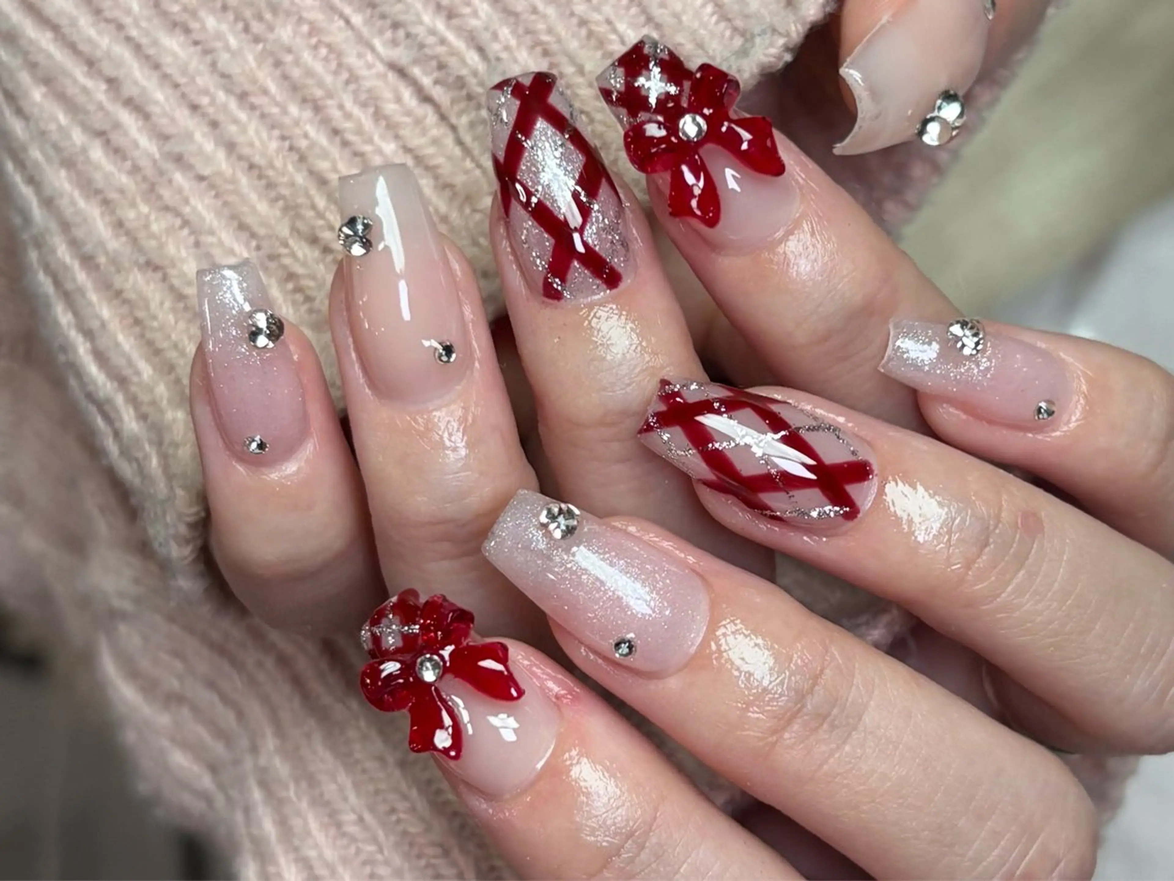 自爪シンプルアート10本やり放題🎀持ち込み可(ガーリー💕ワンホン✨)¥9350の写真