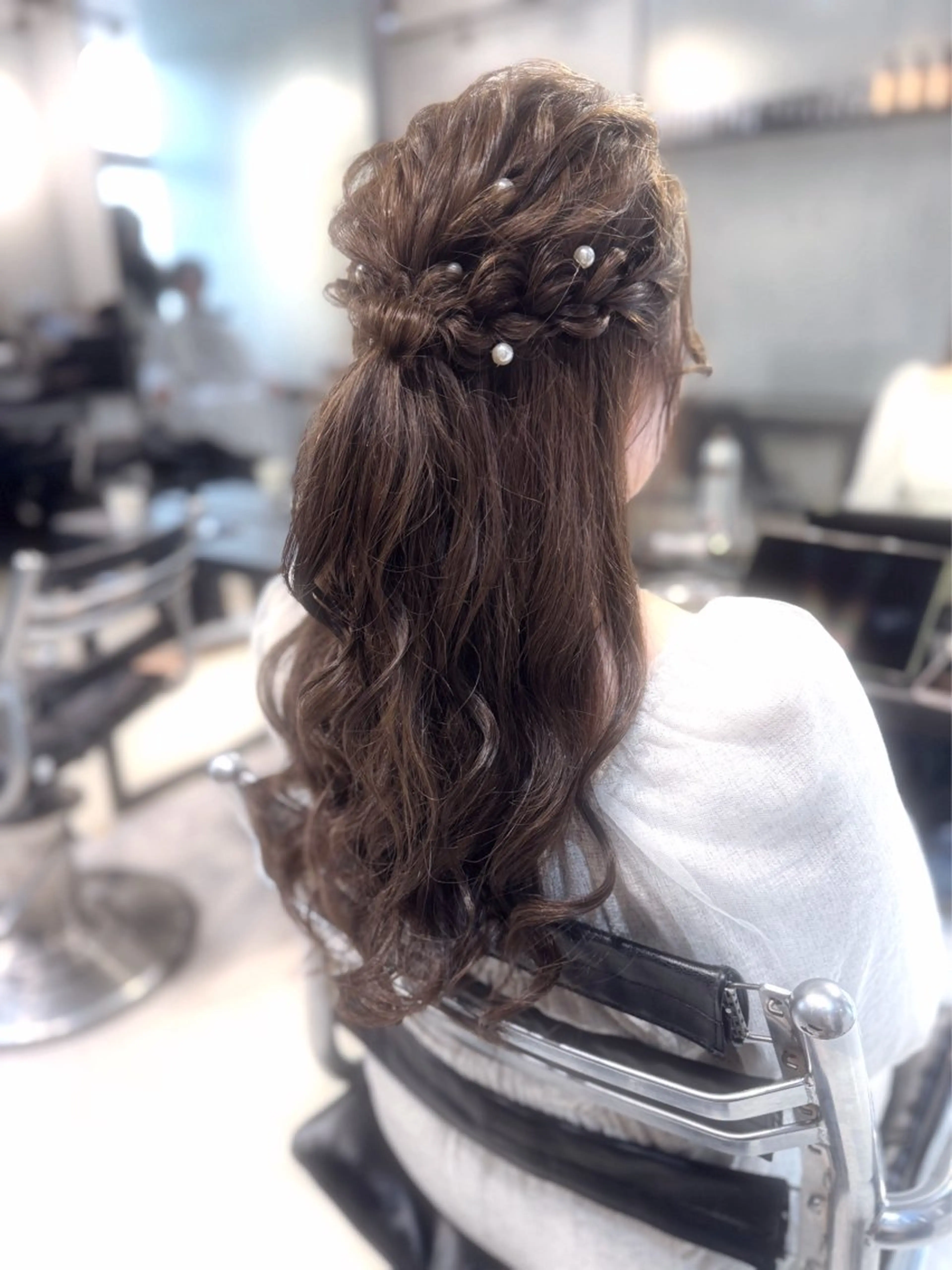 ロング カラー パーマ ヘアアレンジ カット 縮毛矯正 透明感/オリーブ/ グレージュ/YUKAのヘアスタイル