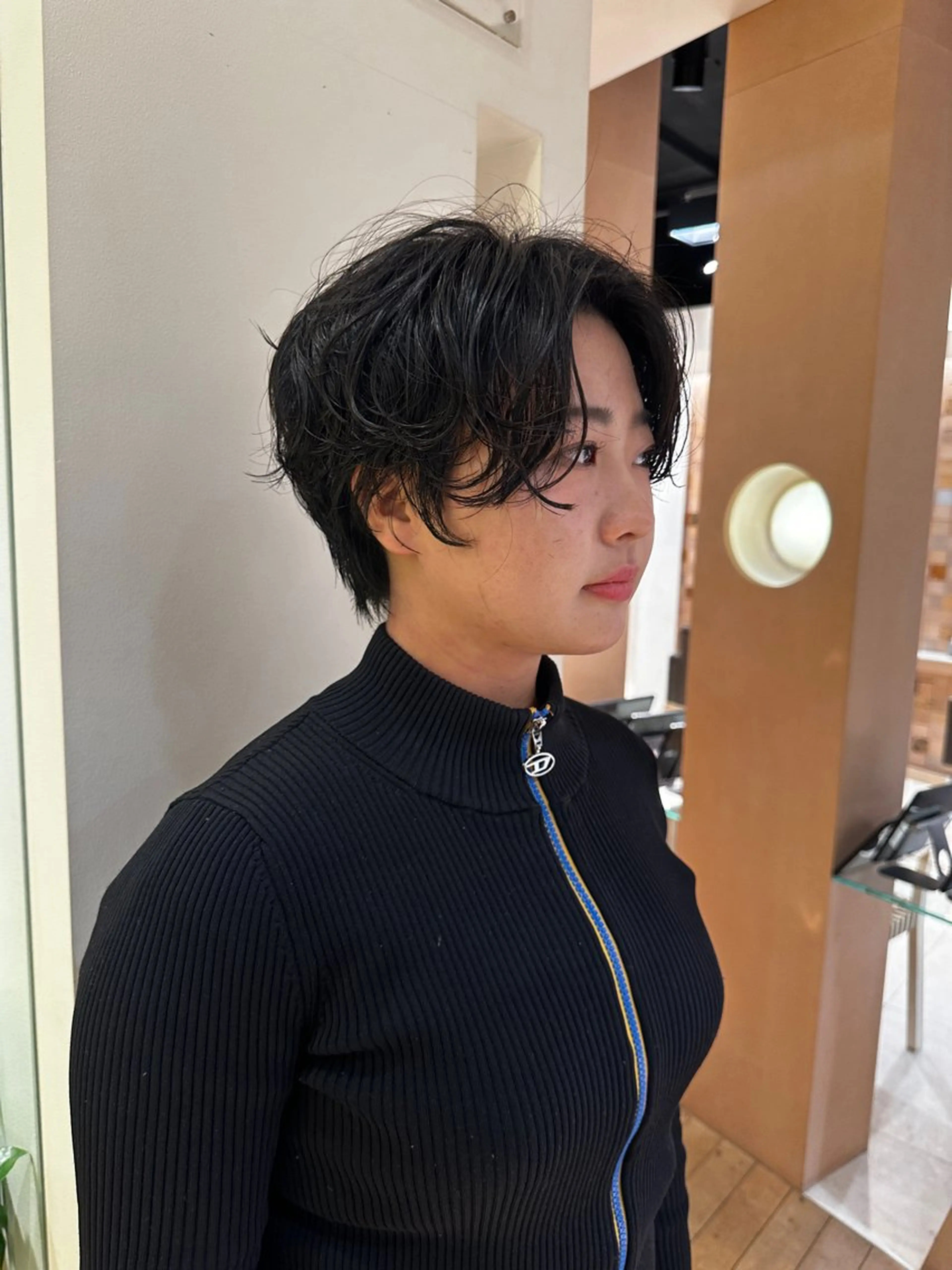 ショート 青木龍樹/パーマモデ ル/似合わせパーマのヘアスタイル