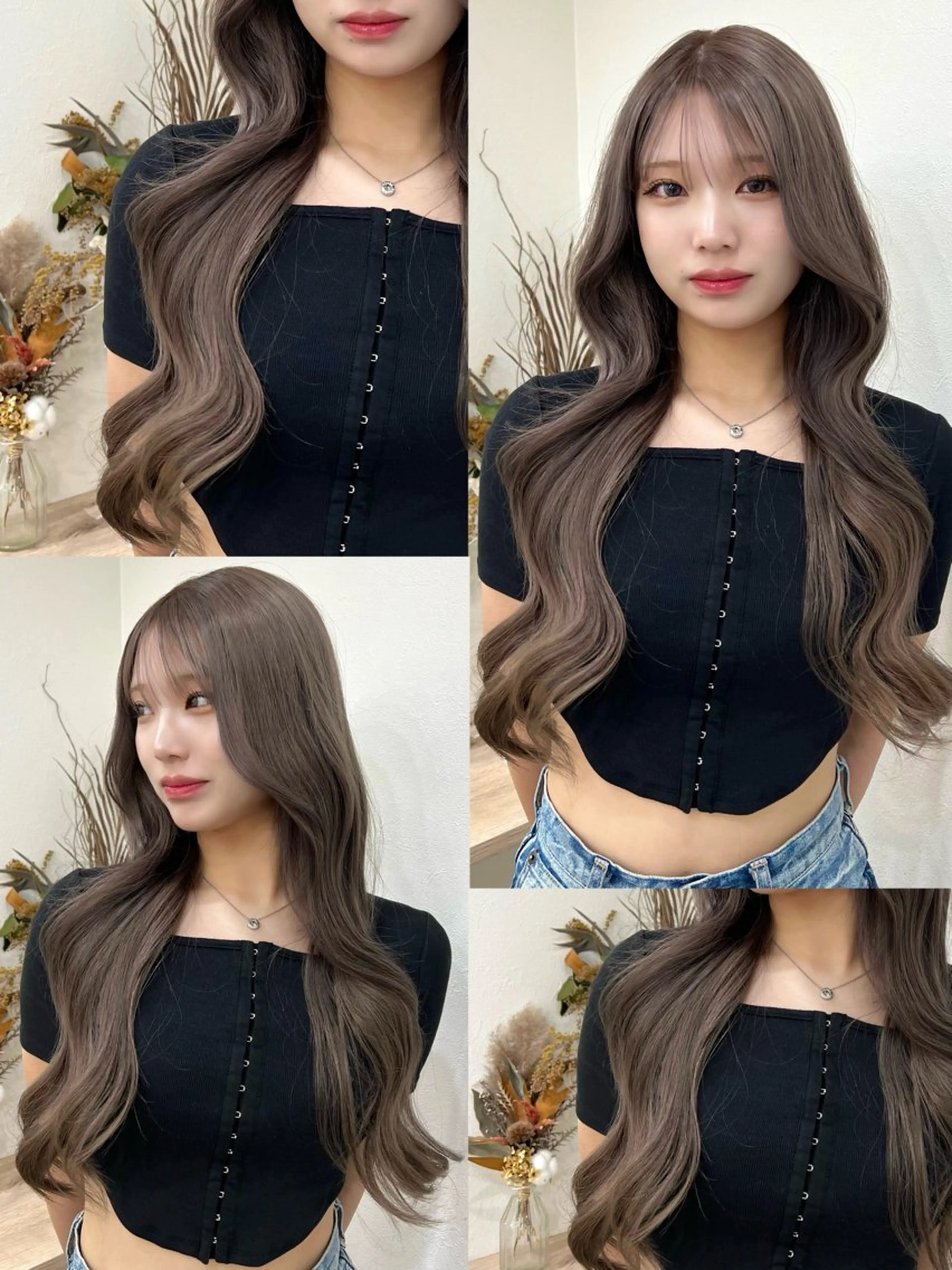 ロング カット ヘアカラー トリートメント TOKI mahoのヘアスタイル