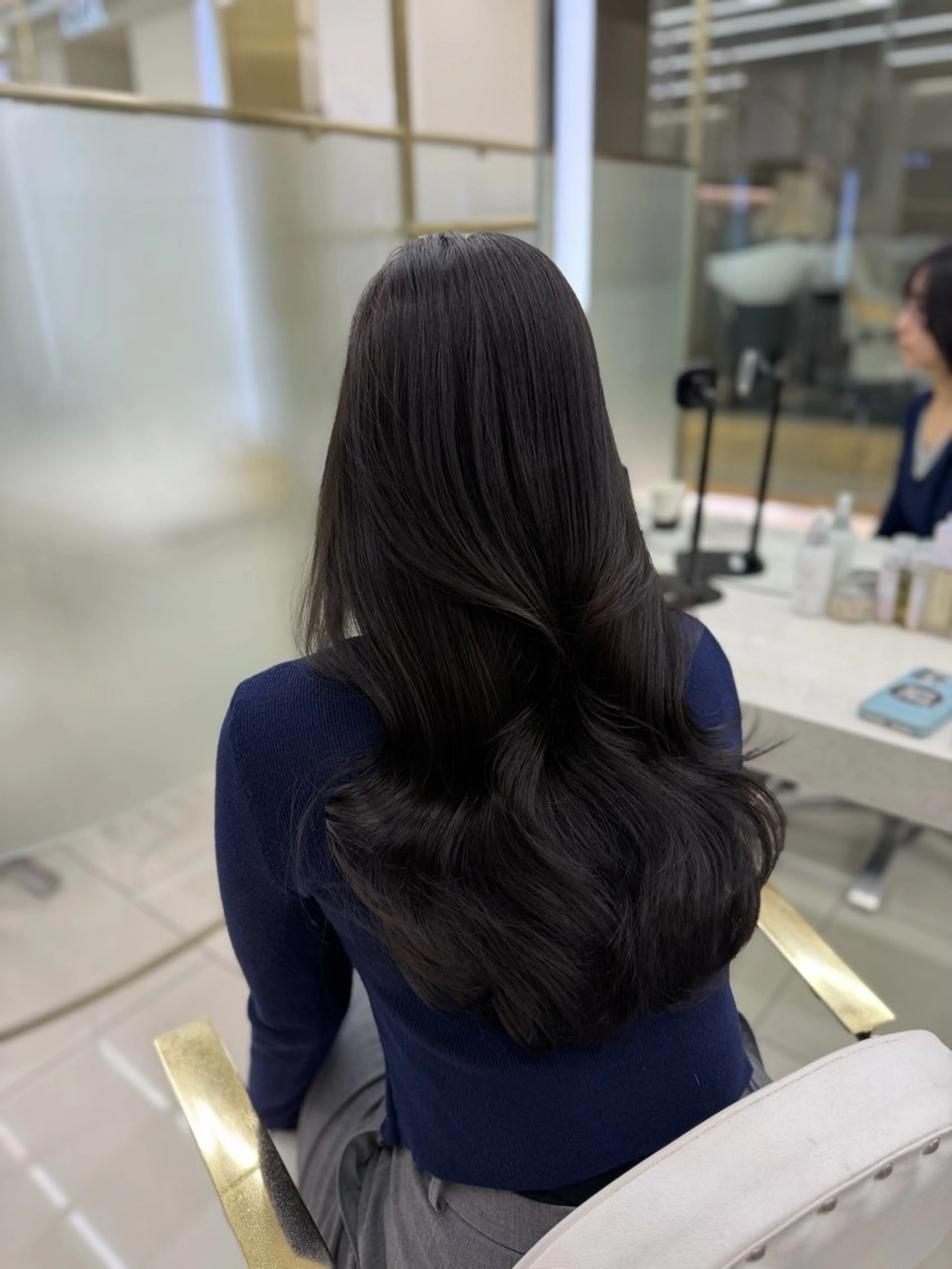 ロング カラー 透明感カラー グレージュ 期間限定リタッチ 完全無料/佐々木夏泉のヘアスタイル