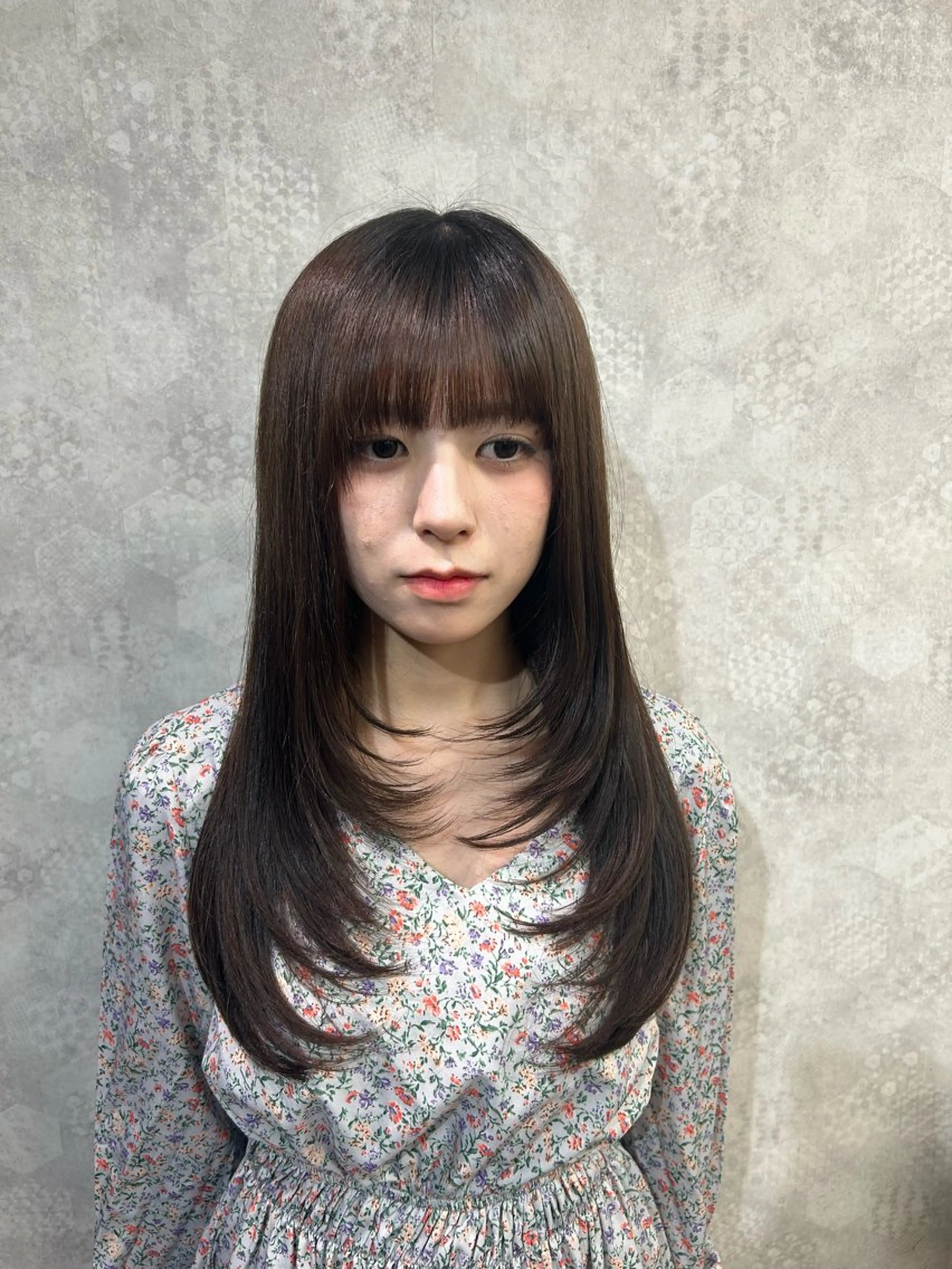 セミロング 💗ツヤ髪ハイトーン 💗RIKOのヘアスタイル