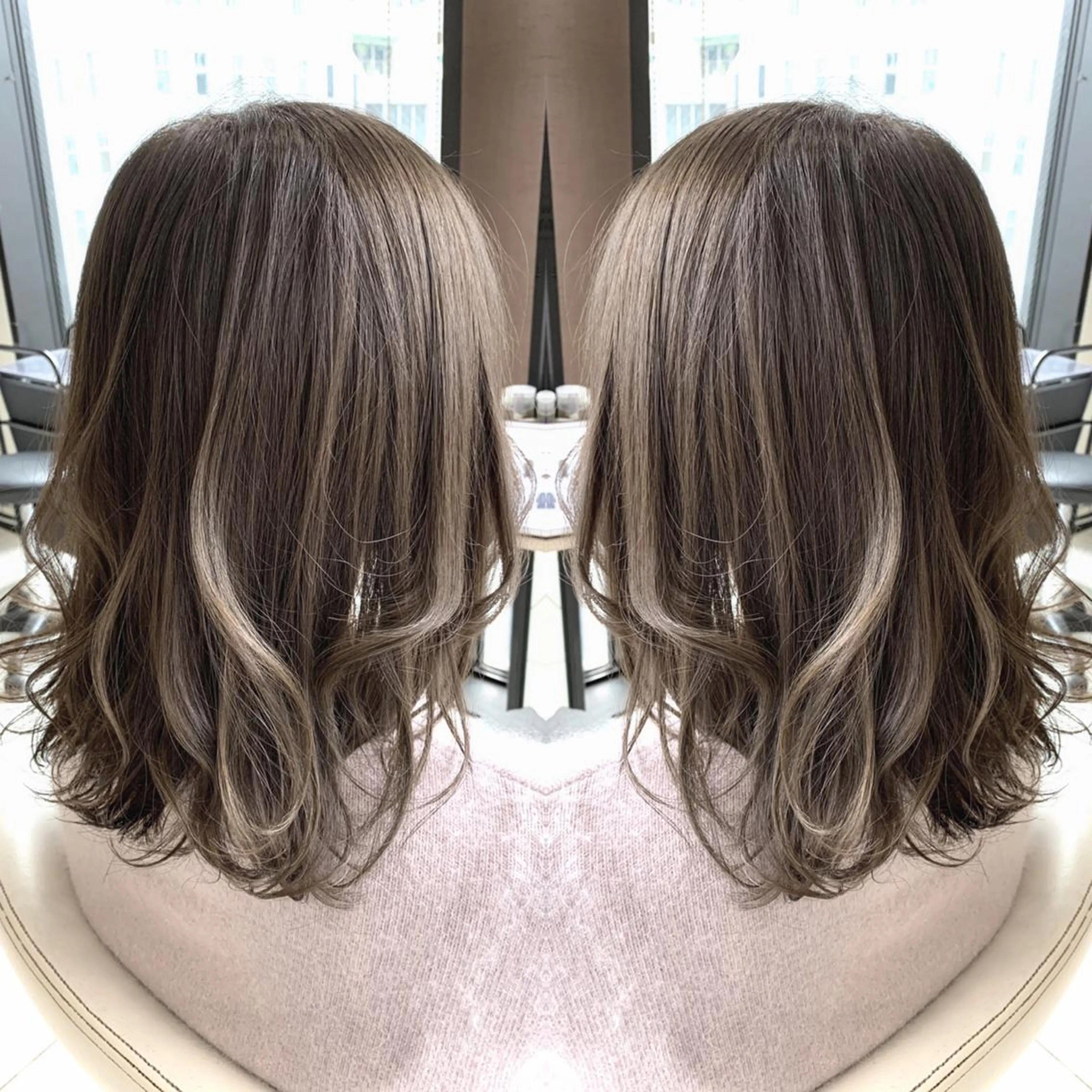 ミディアム カラー ヘアアレンジ トリートメント Merci メルシー 福岡、今泉のヘアスタイル