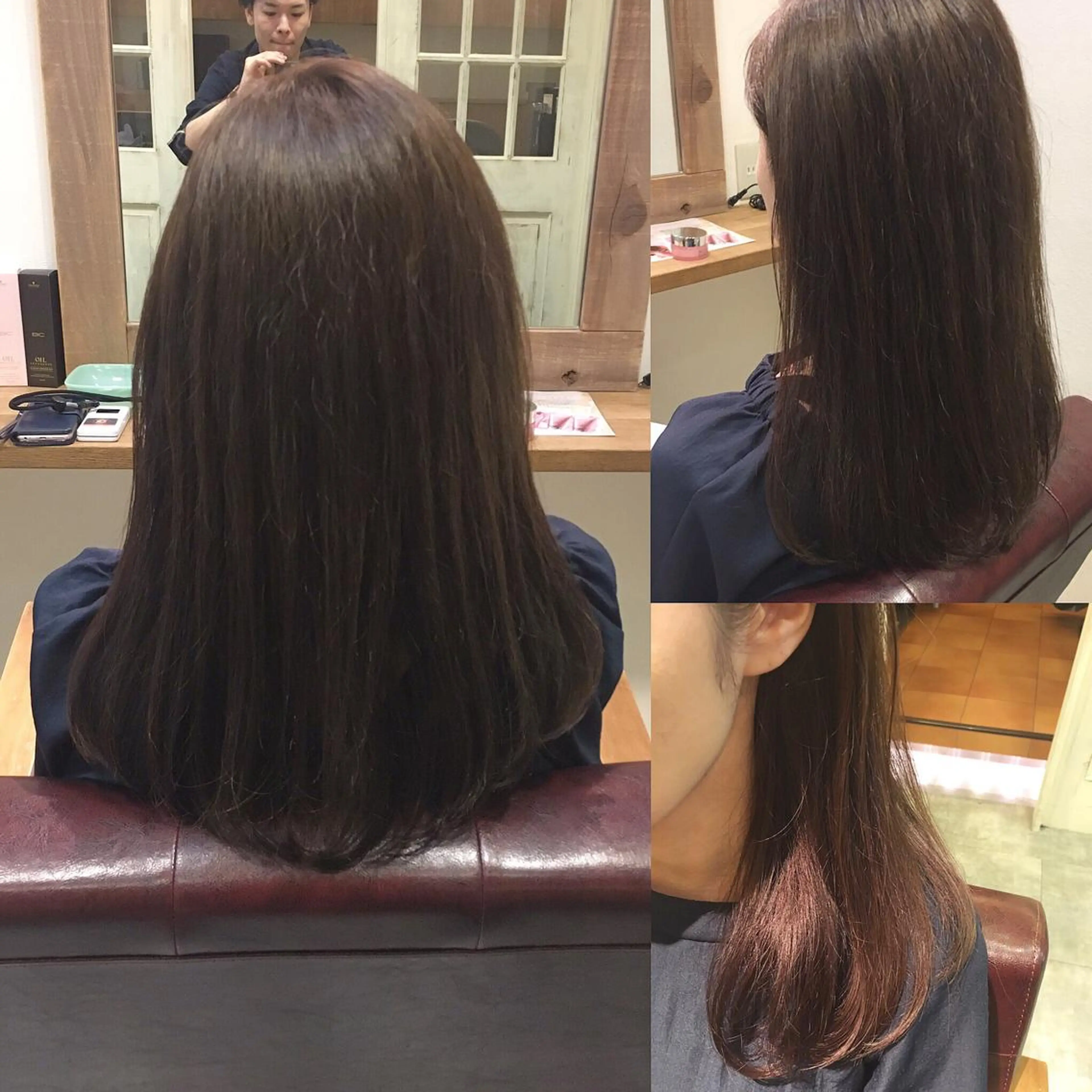 ロング カラー アッシュ パープルカラー パープルアッシュ トリートメント hair salon Ranun髪質改善のヘアスタイル