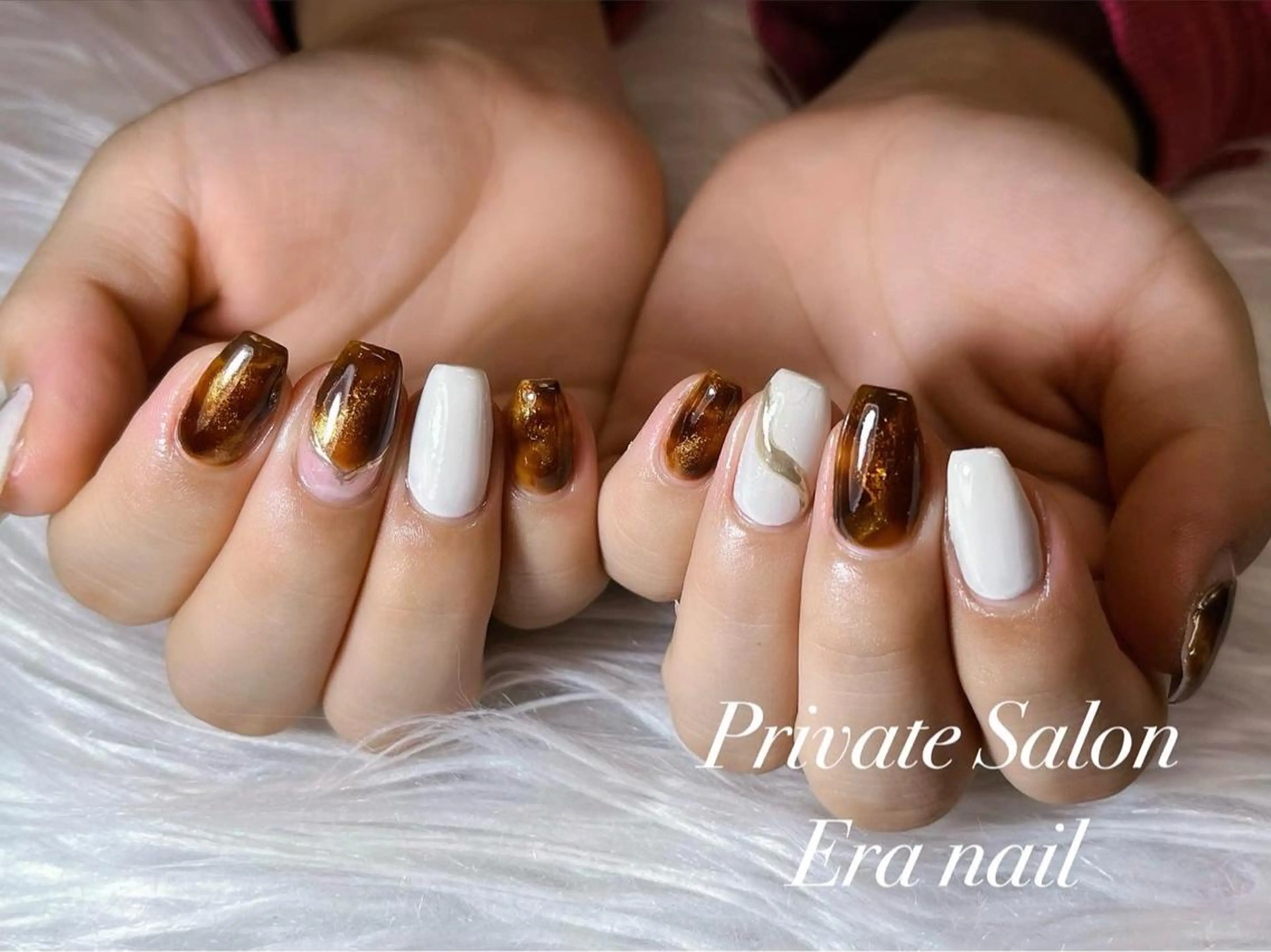 ネイル べっ甲ネイル Era nailのネイルデザイン