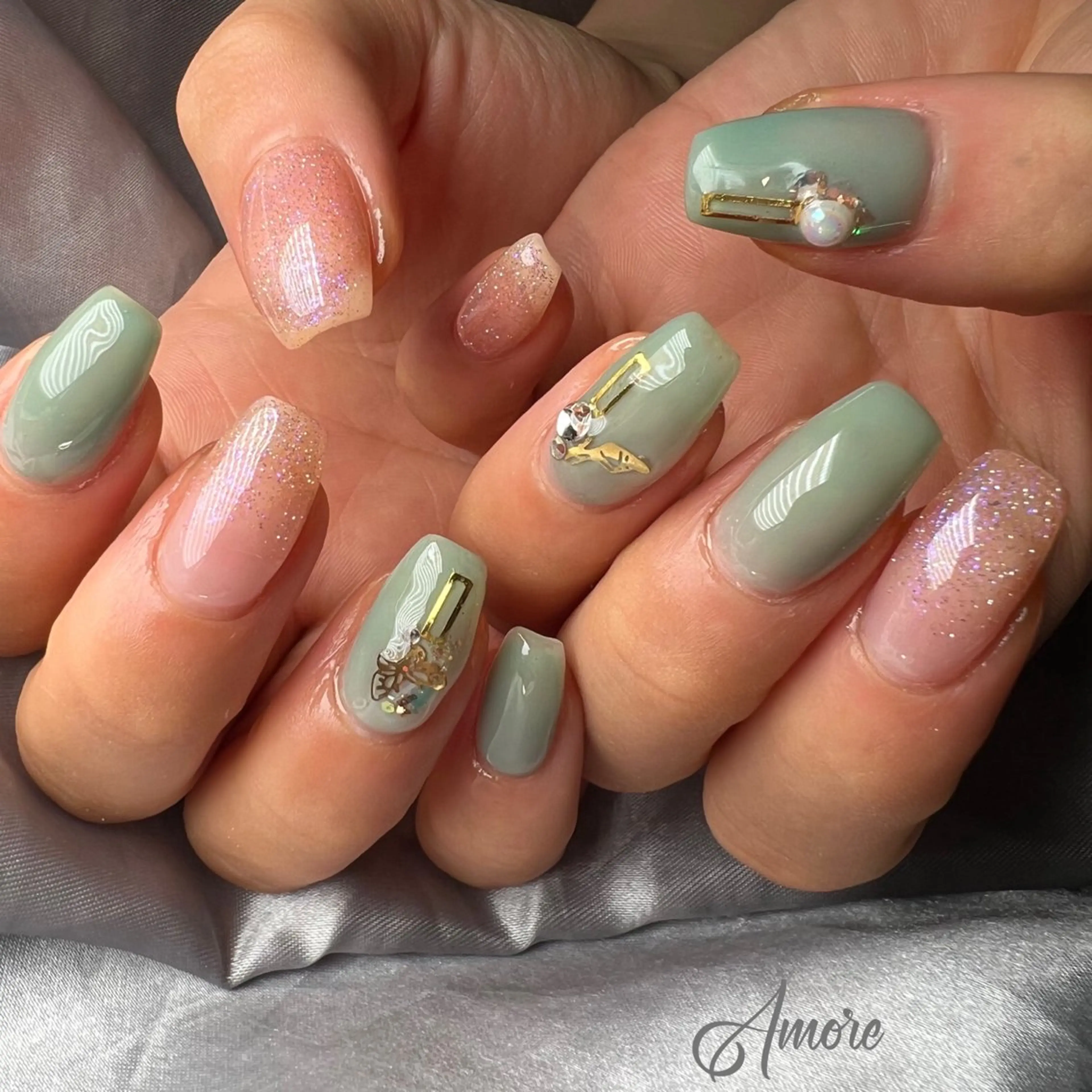 ネイル ジェルネイル 韓国ネイル パラジェル 夏ネイル ハンドネイル ハンドケア You kyehwaのネイルデザイン