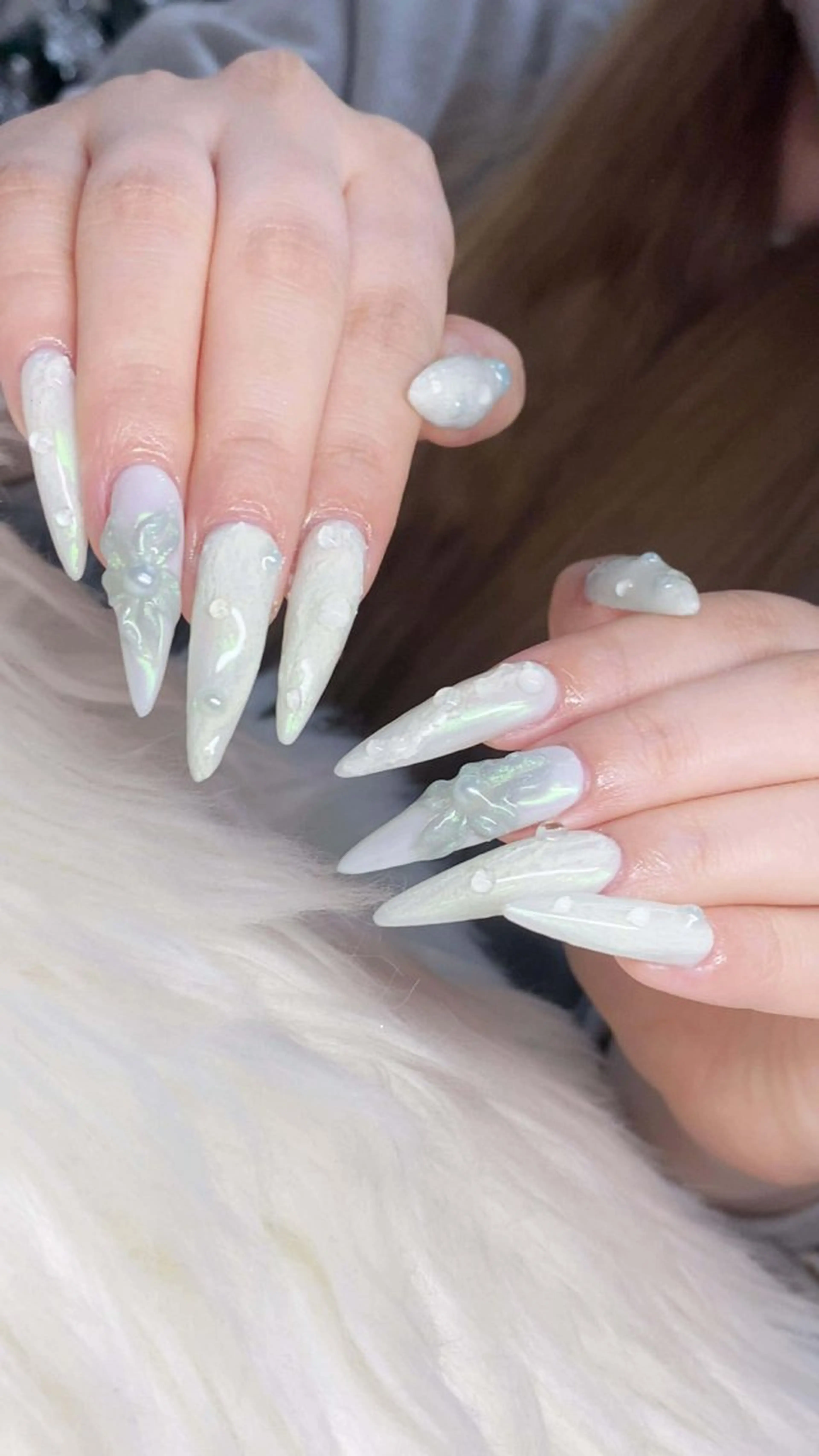 ネイル フレンチネイル グラデーション マグネットネイル ニュアンスネイル オフィスネイル ハンドネイル ハンドケア Hara Nail 【パラジェル使用】のネイルデザイン