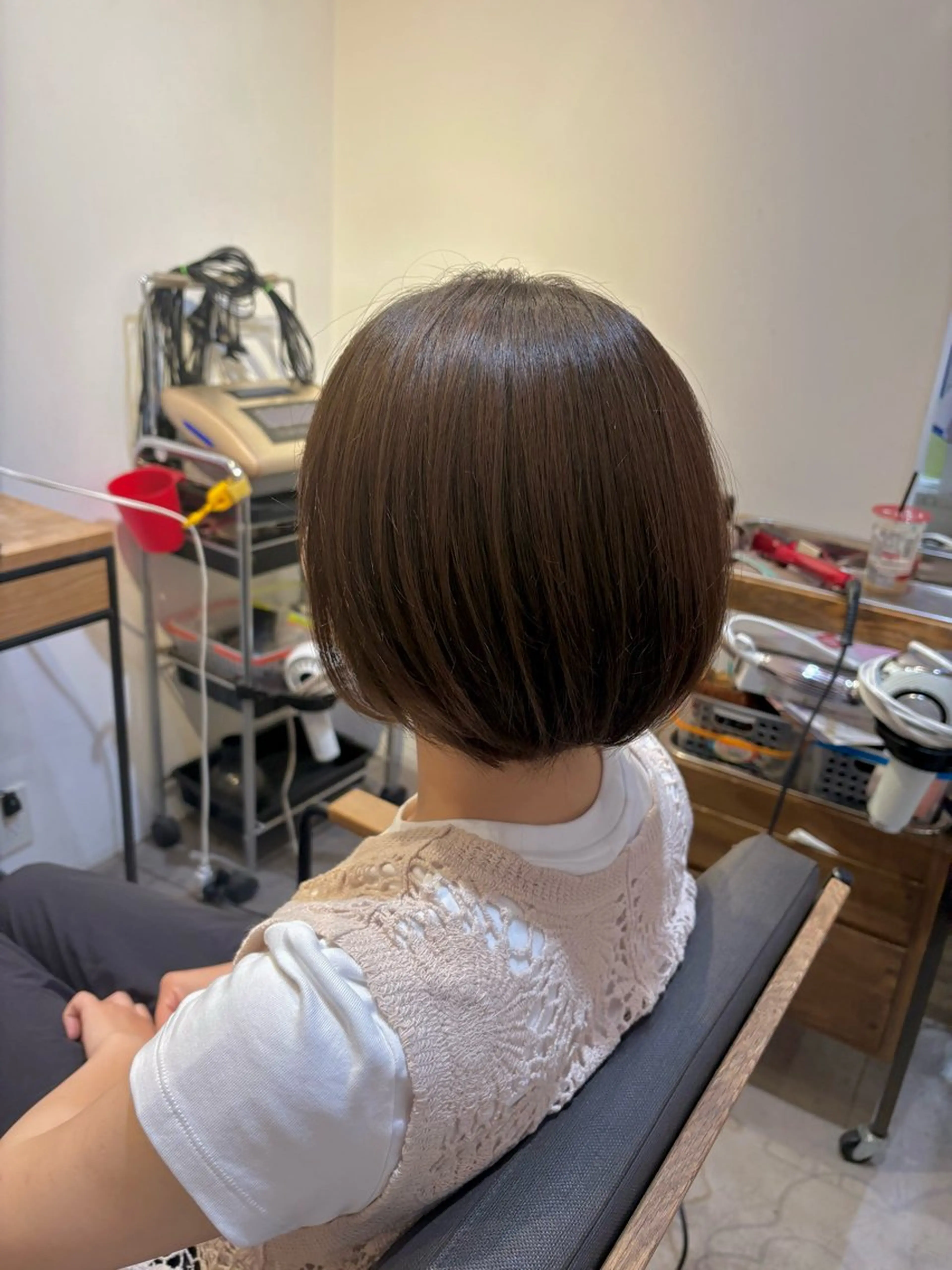 前髪カット+ヘアカラー🤎の写真