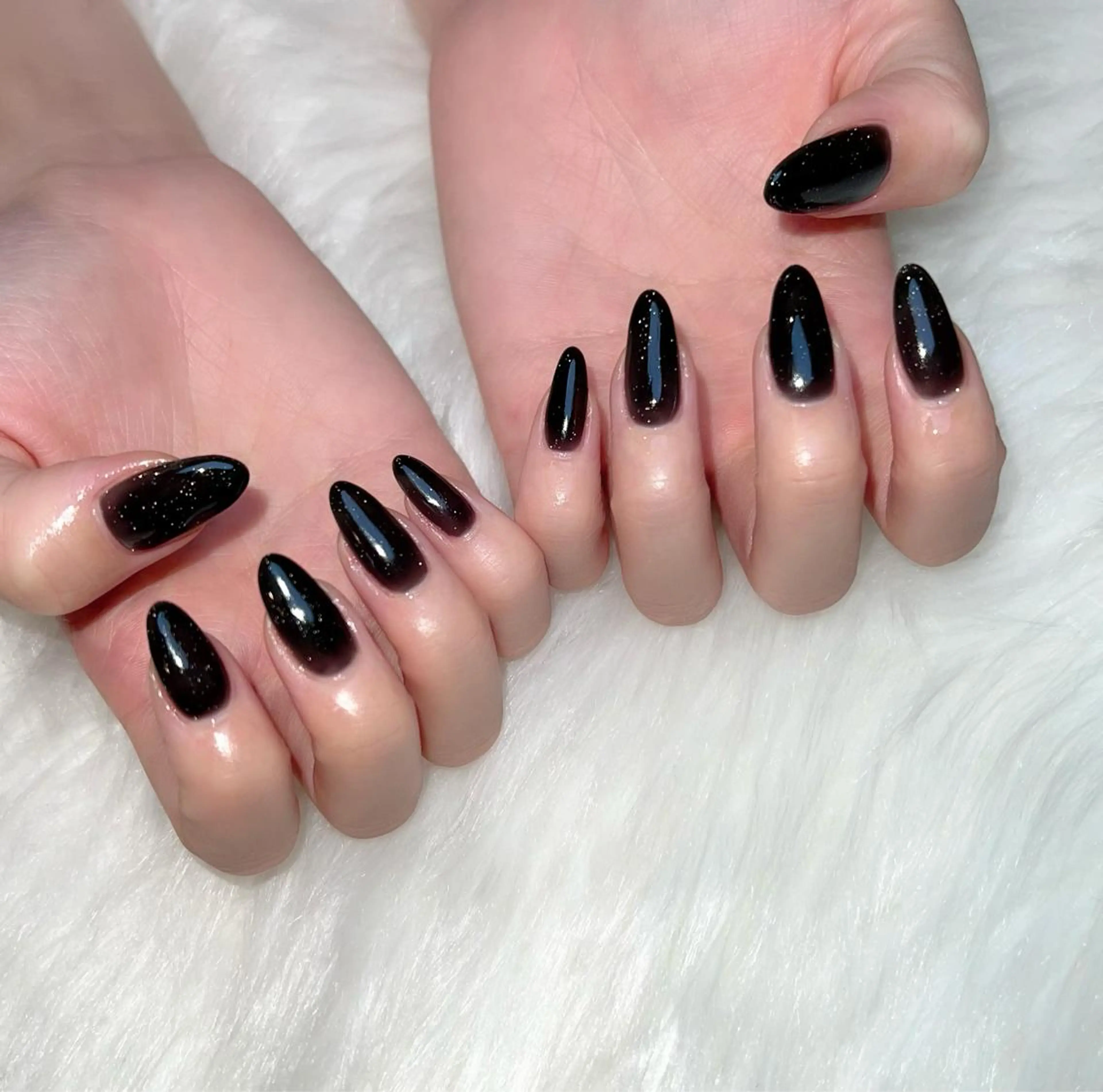 ネイル クリアネイル フラッシュネイル シルバー Lino+ ネイル&よもぎ蒸しのネイルデザイン