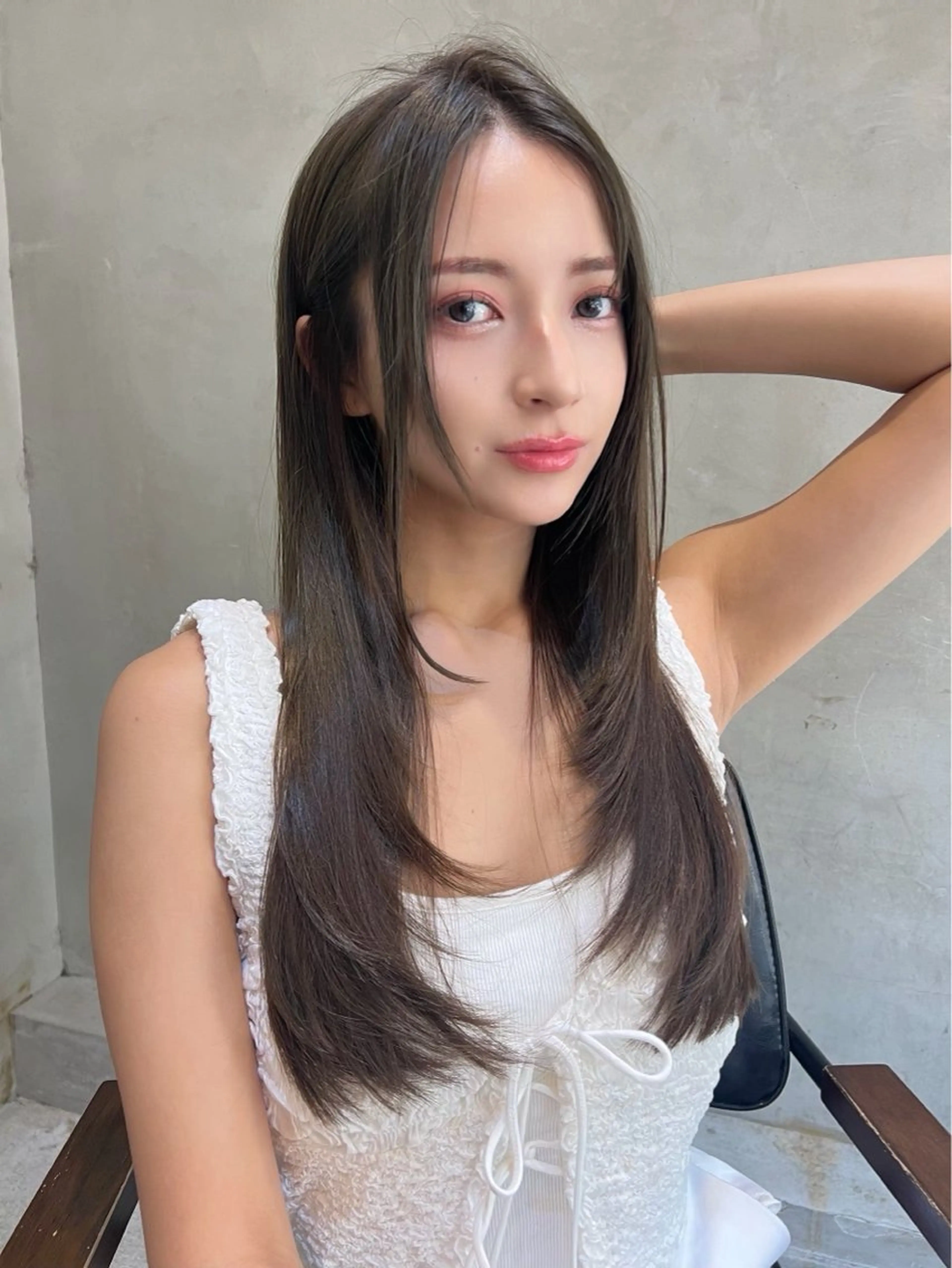 セミロング カラー カット ヘアカラー トリートメント Ameri 新宿所属・新宿/透明感カラー/ 髪質改善/桜良のヘアスタイル