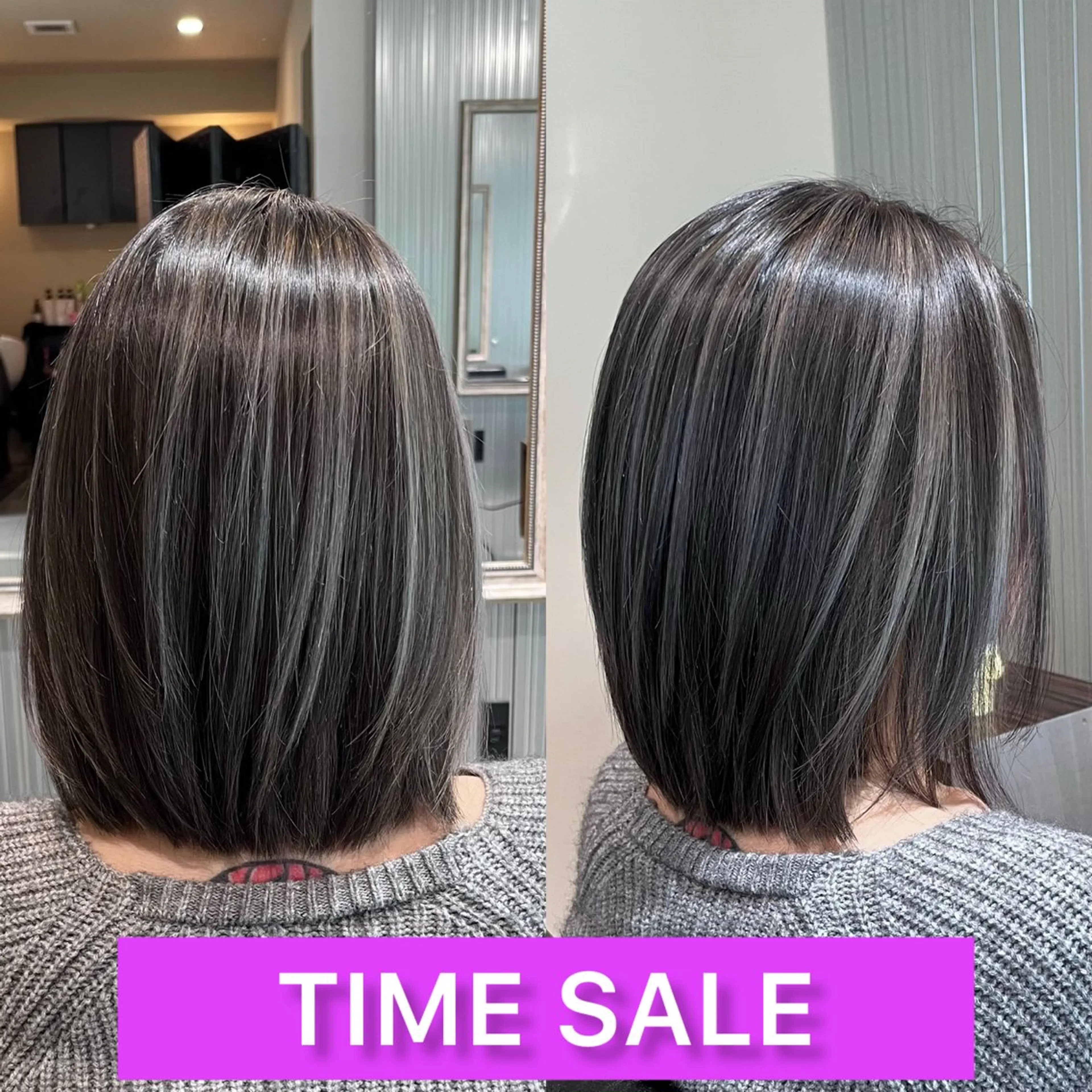 平日限定【上品海外ヘア】カット+ハイライトオンカラー+トリートメント✨京都1傷まないブリーチ使用 ✨の写真