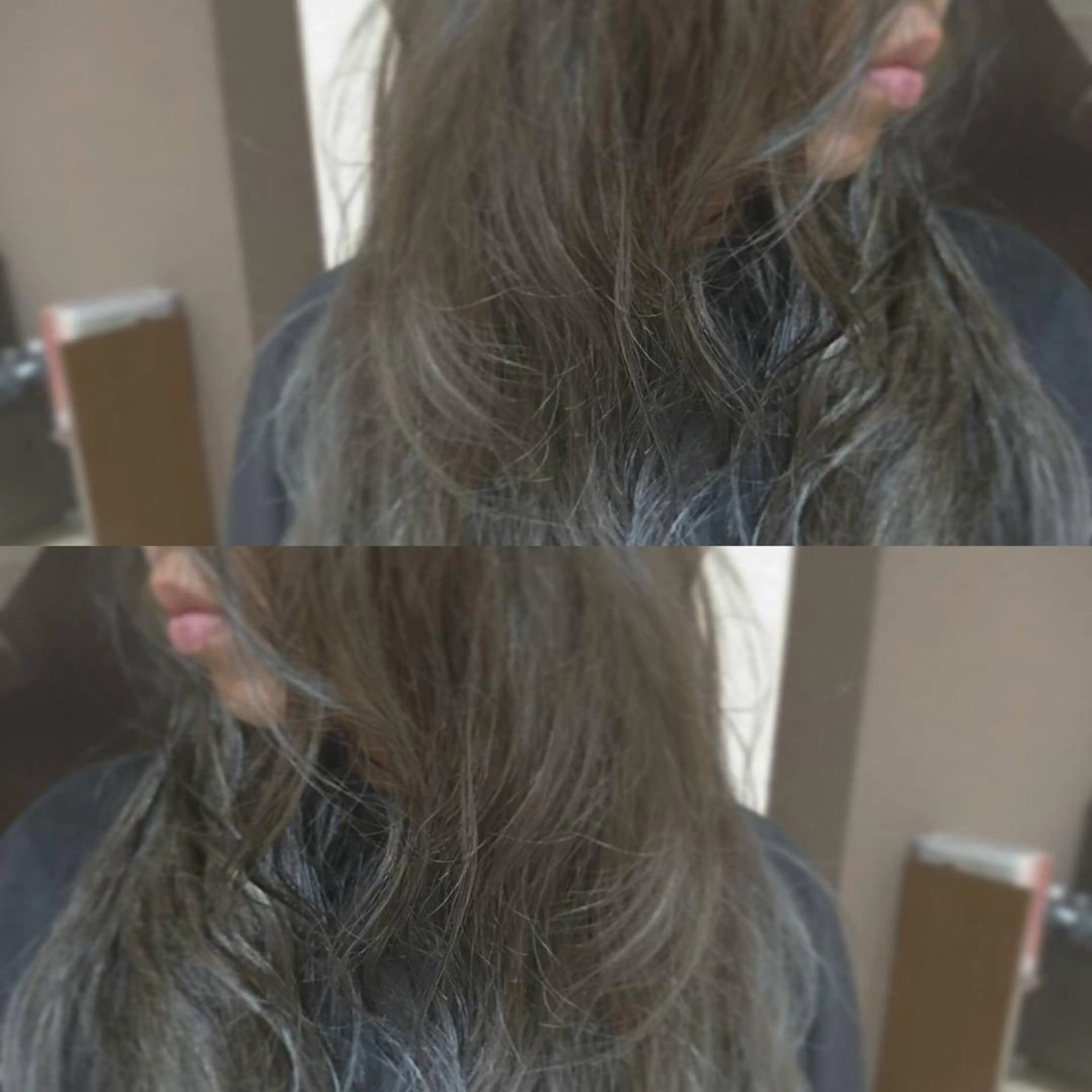 ロング カラー パーマ ヘアアレンジ アッシュ アッシュグレー エグチ アキラのヘアスタイル