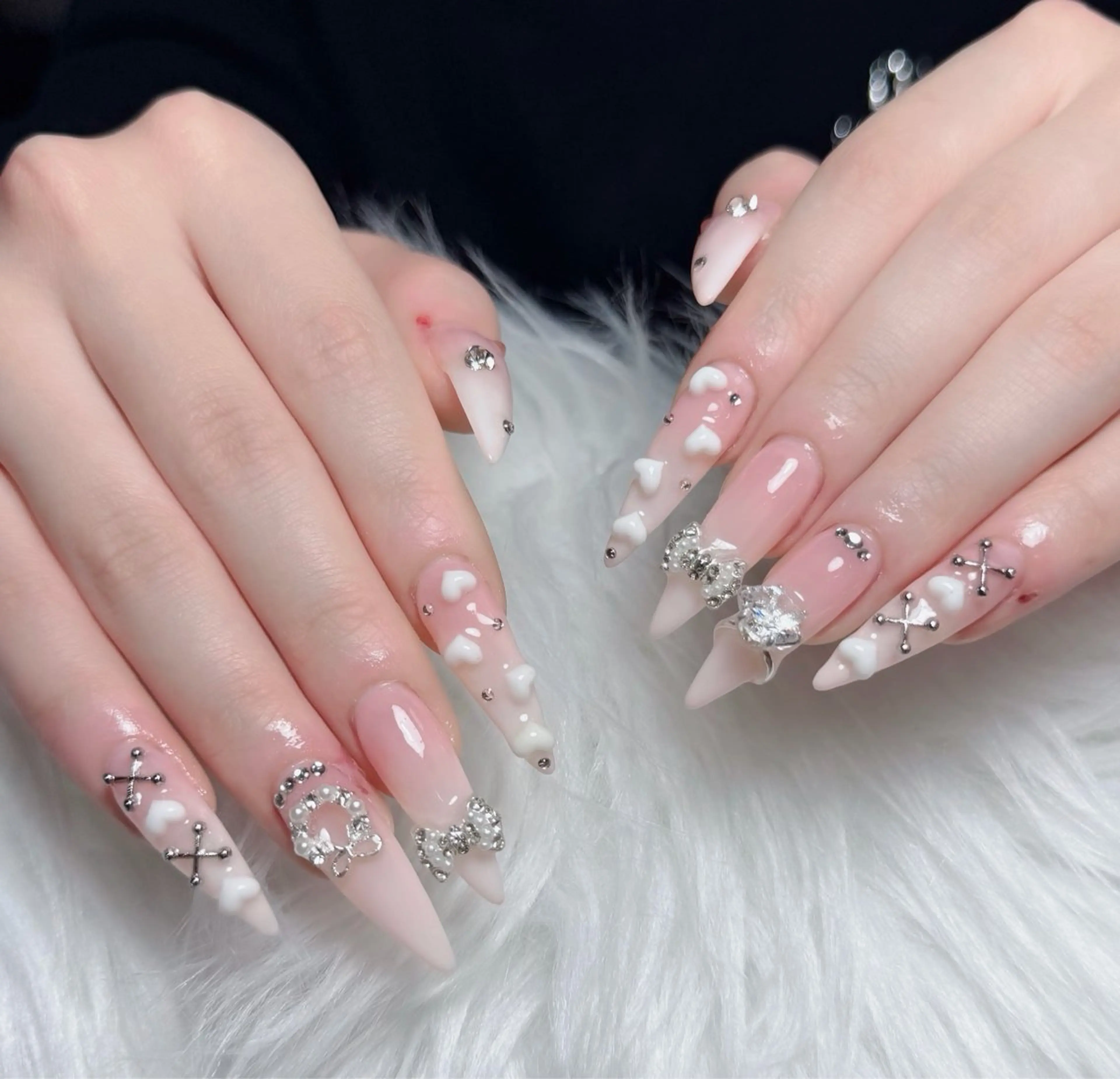 ネイル アートネイル フレンチネイル ジェルネイル 韓国ネイル マグネットネイル ハンドネイル Lenie Nail Okuboのネイルデザイン