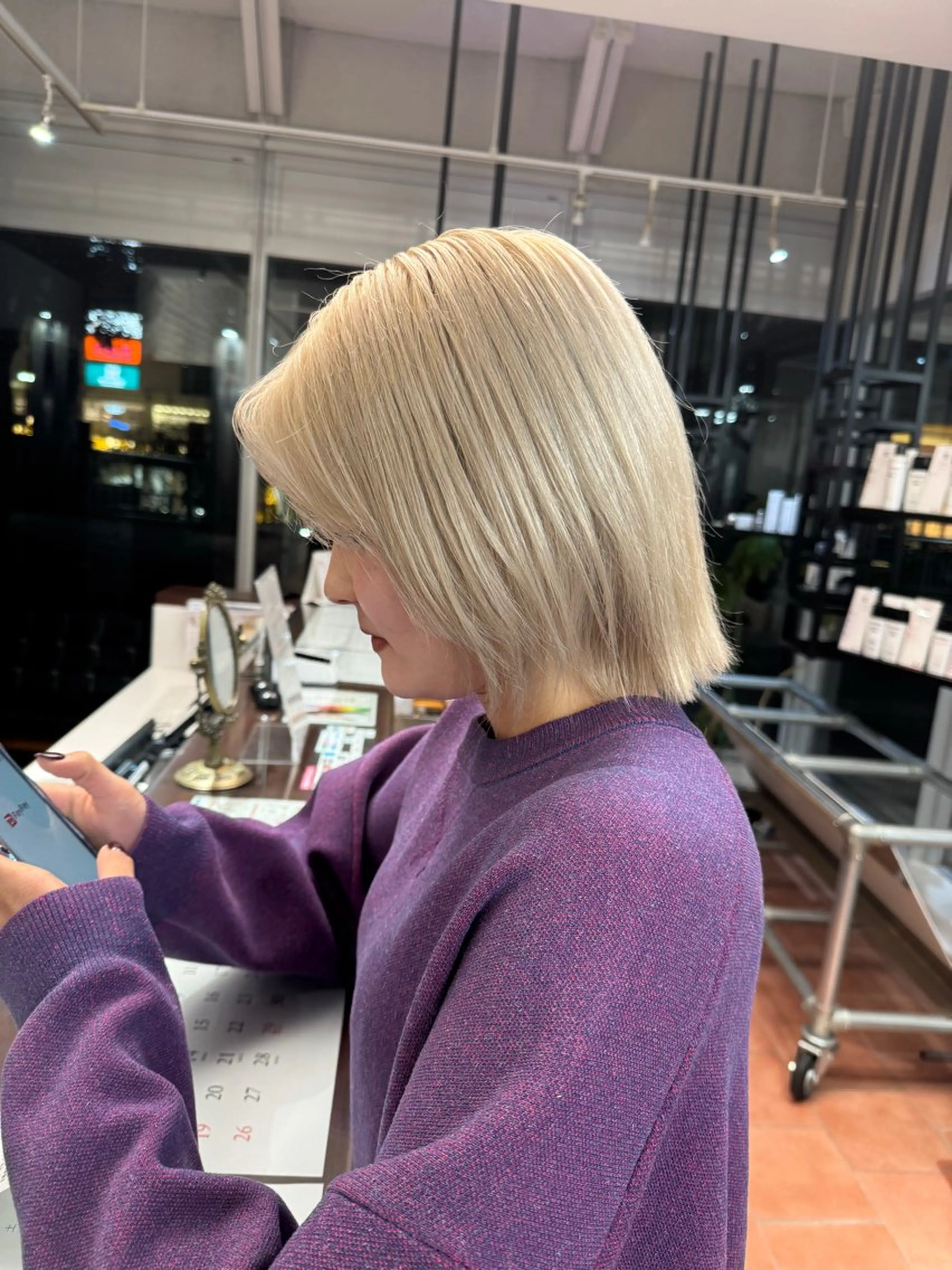 ミディアム カラー カット ヘアカラー トリートメント 髪質改善✨🫧三澤 廉 M.SLASHのヘアスタイル