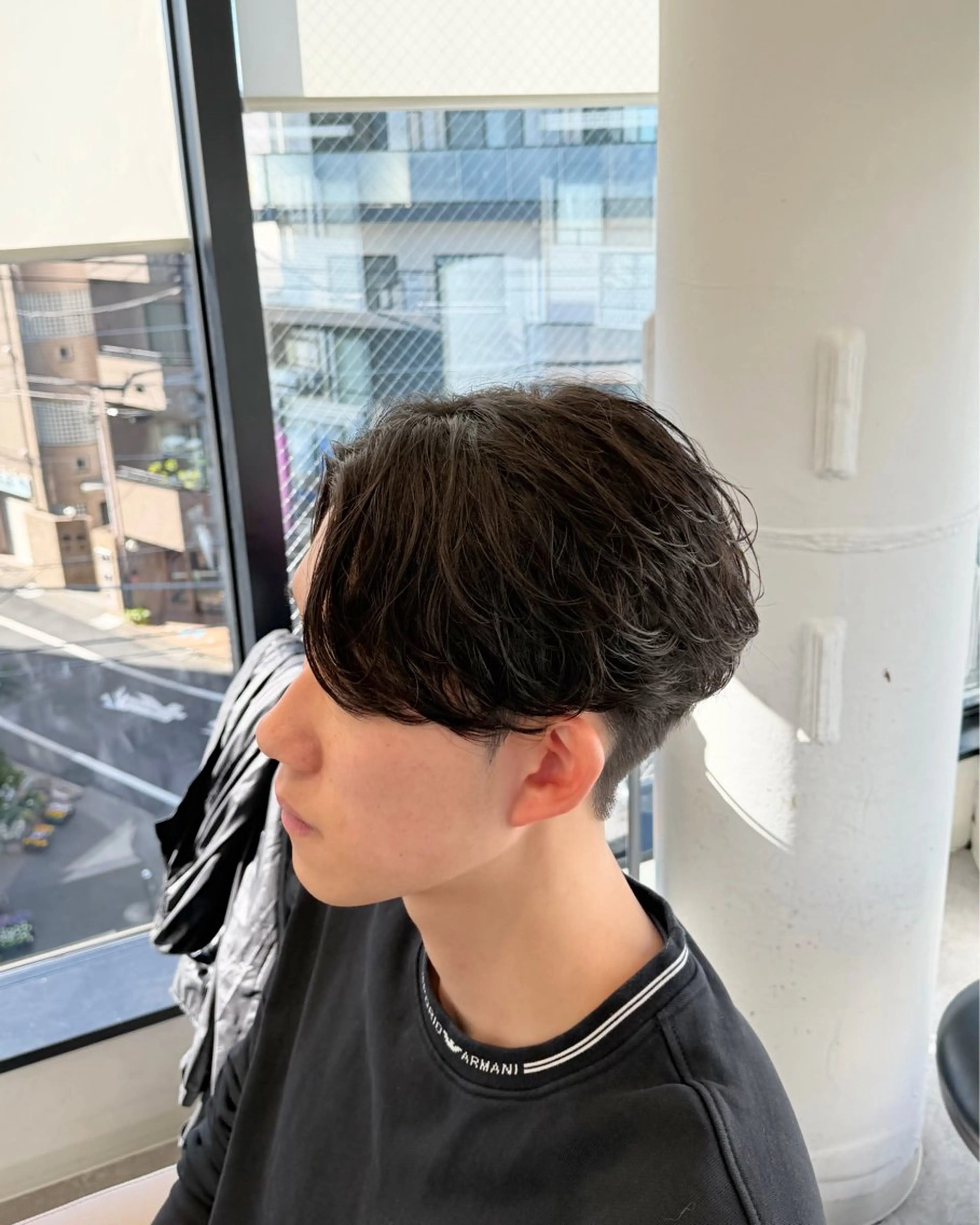 ショート パーマ メンズ センターパート メンズパーマ パーマ SALOWIN下北No.R店所属・下北沢／メンズ/ メンズパーマ/優樹のヘアスタイル