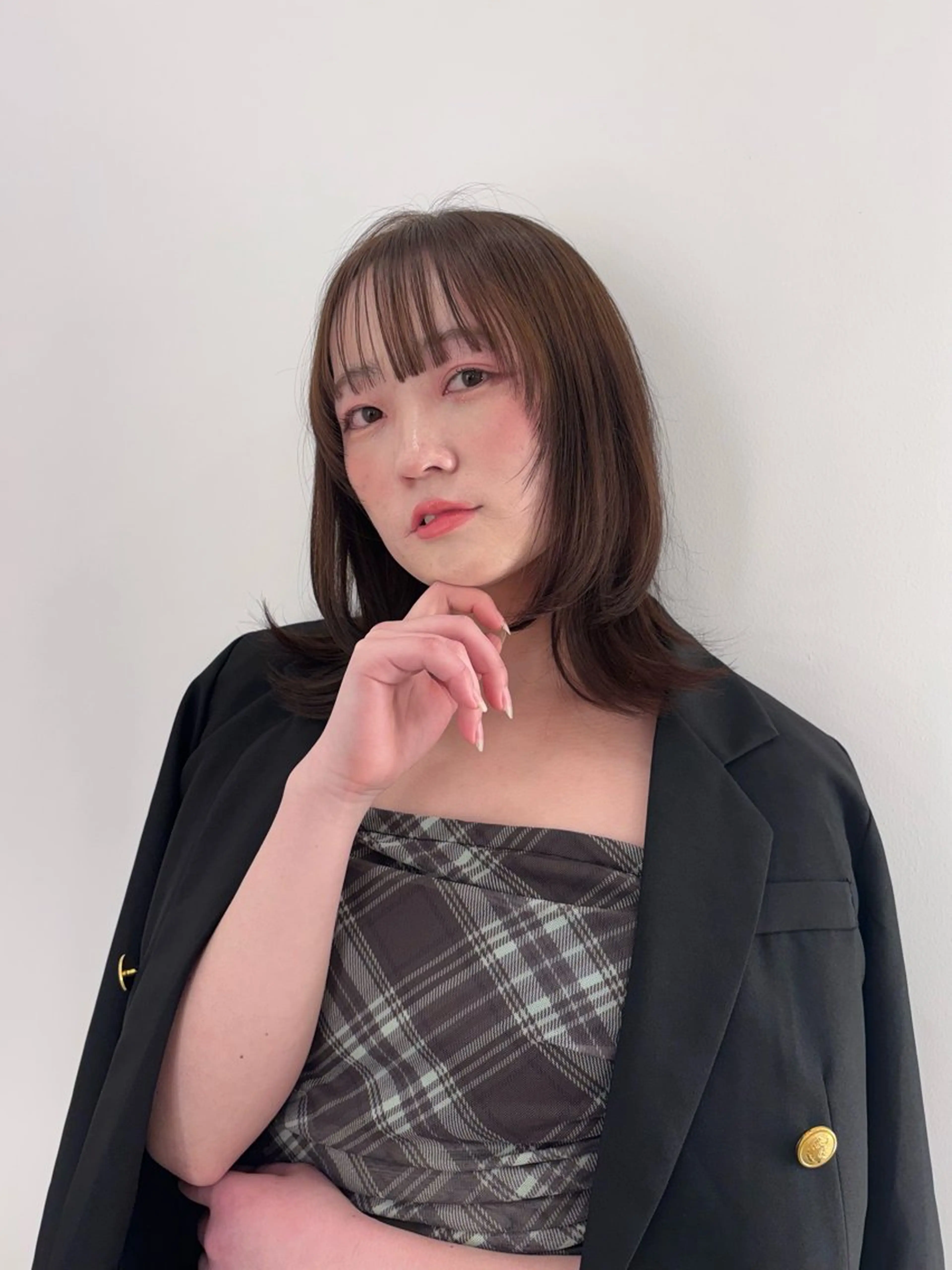 ミディアム レイヤーカット KEYMAN HARUKAのマツエク・マツパデザイン