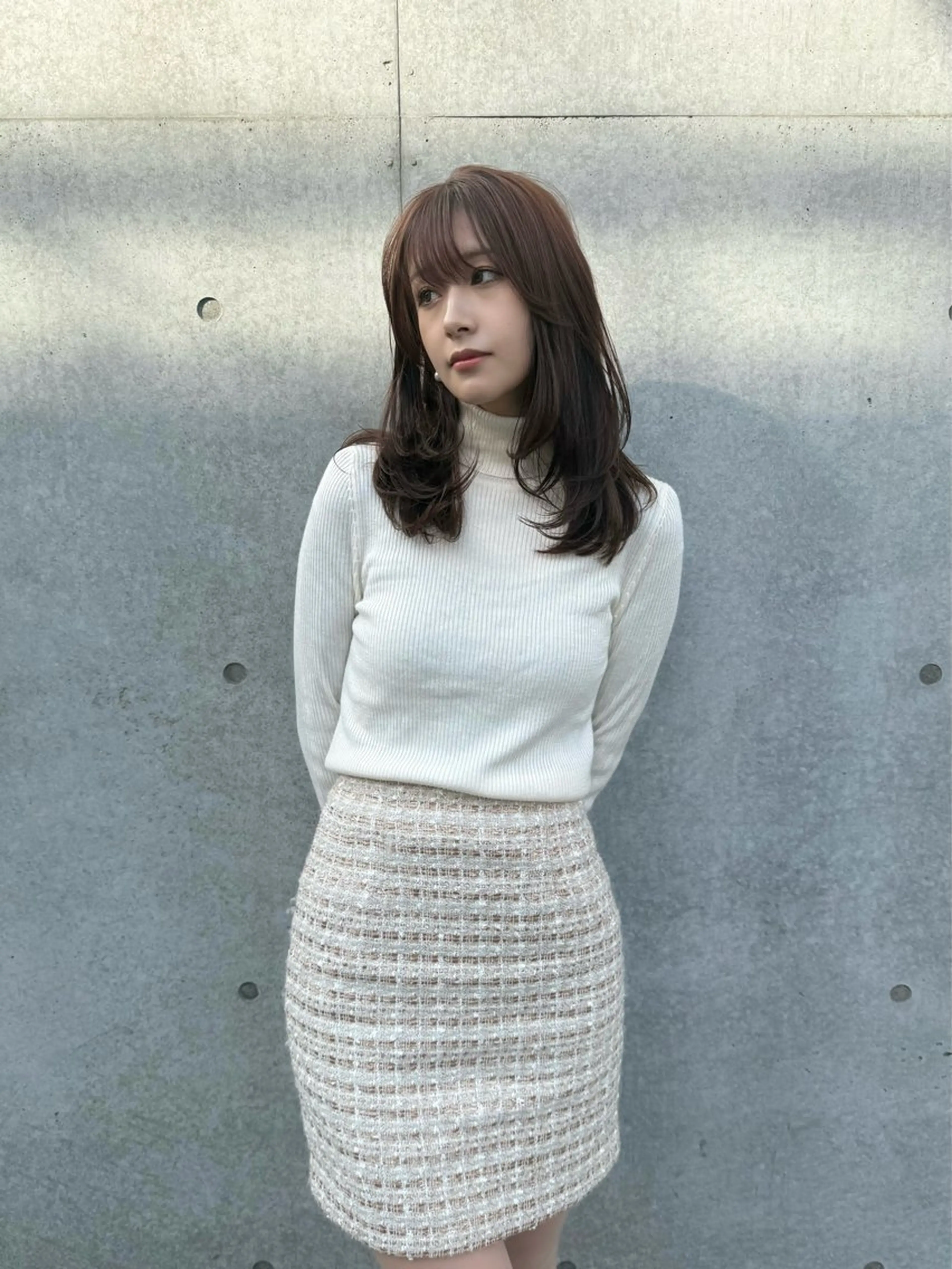 セミロング カラー アッシュ ベージュカラー ブリーチ 透明感カラー グレージュ カット ヘアカラー トリートメント 誰よりも丁寧なカット 🍀小林輝のヘアスタイル