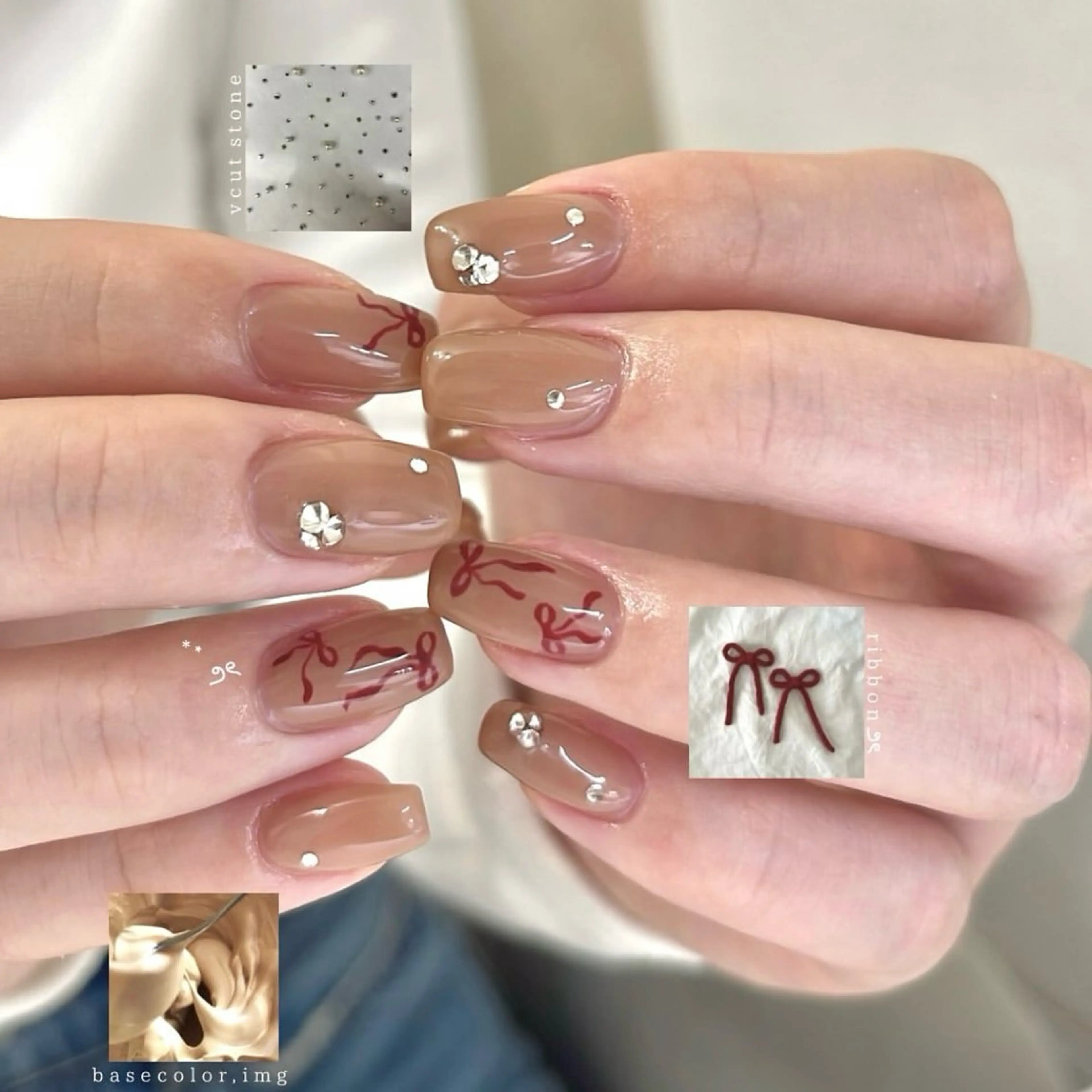 ネイル リボン Un nail salon所属・Ún. 非対面ネイルサロンのネイルデザイン