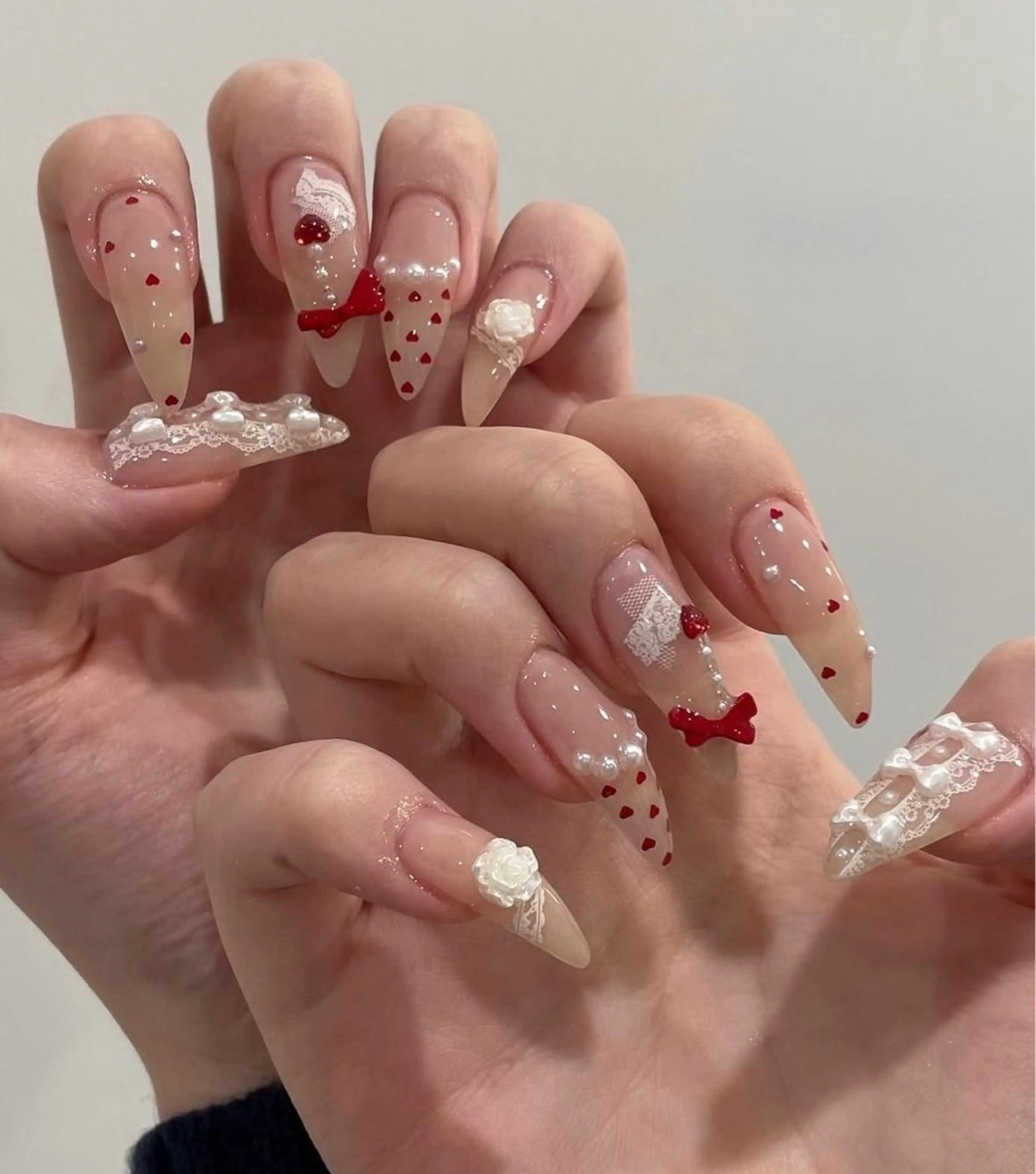 ネイル 韓国ネイル ニュアンスネイル シンプルネイル 春ネイル バレンタイン ハンドネイル ハンドケア Nihonthy Nail 新宿所属・Nihonthy Nail 新宿のネイルデザイン