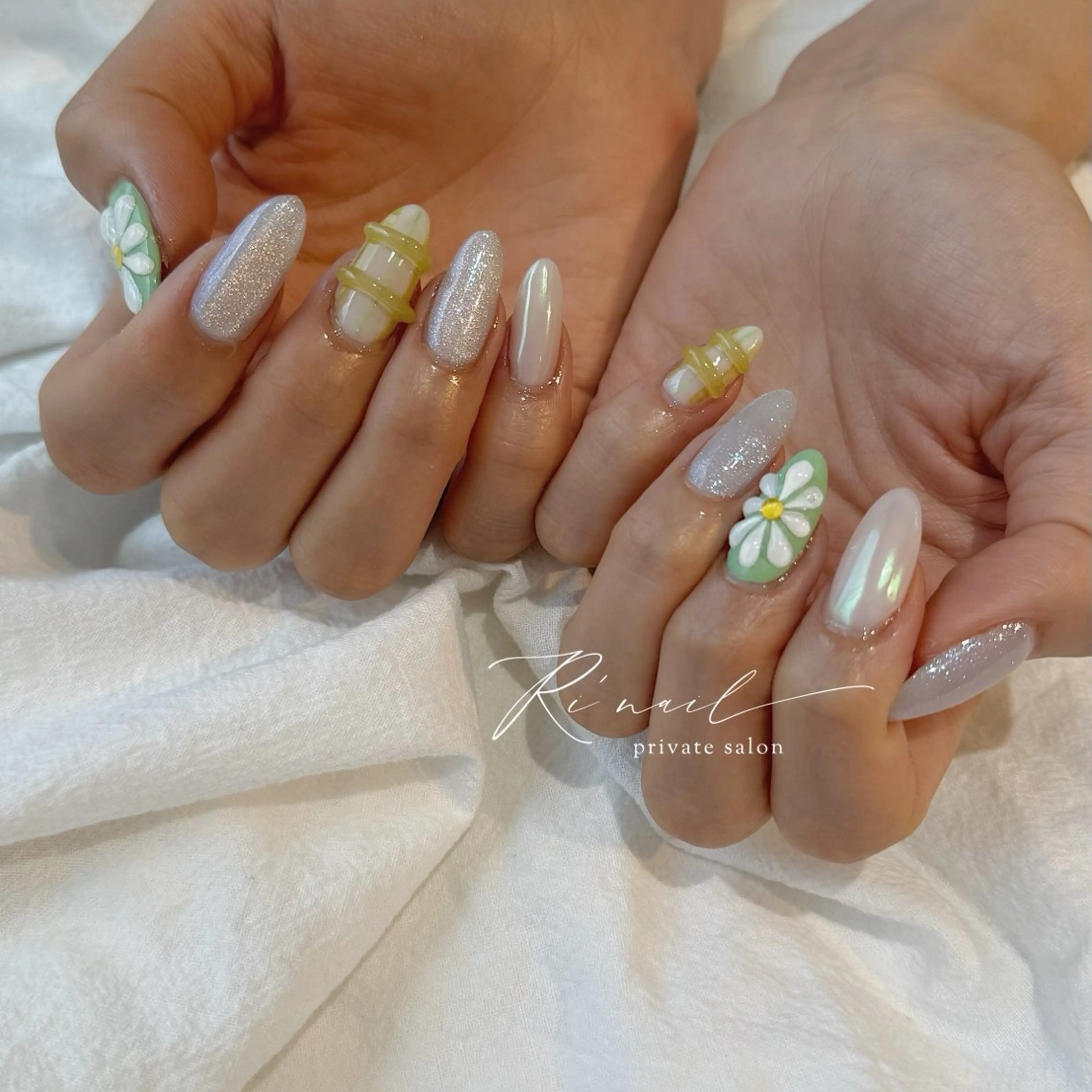 ネイル フラワーネイル ISHIWATA LINAのネイルデザイン