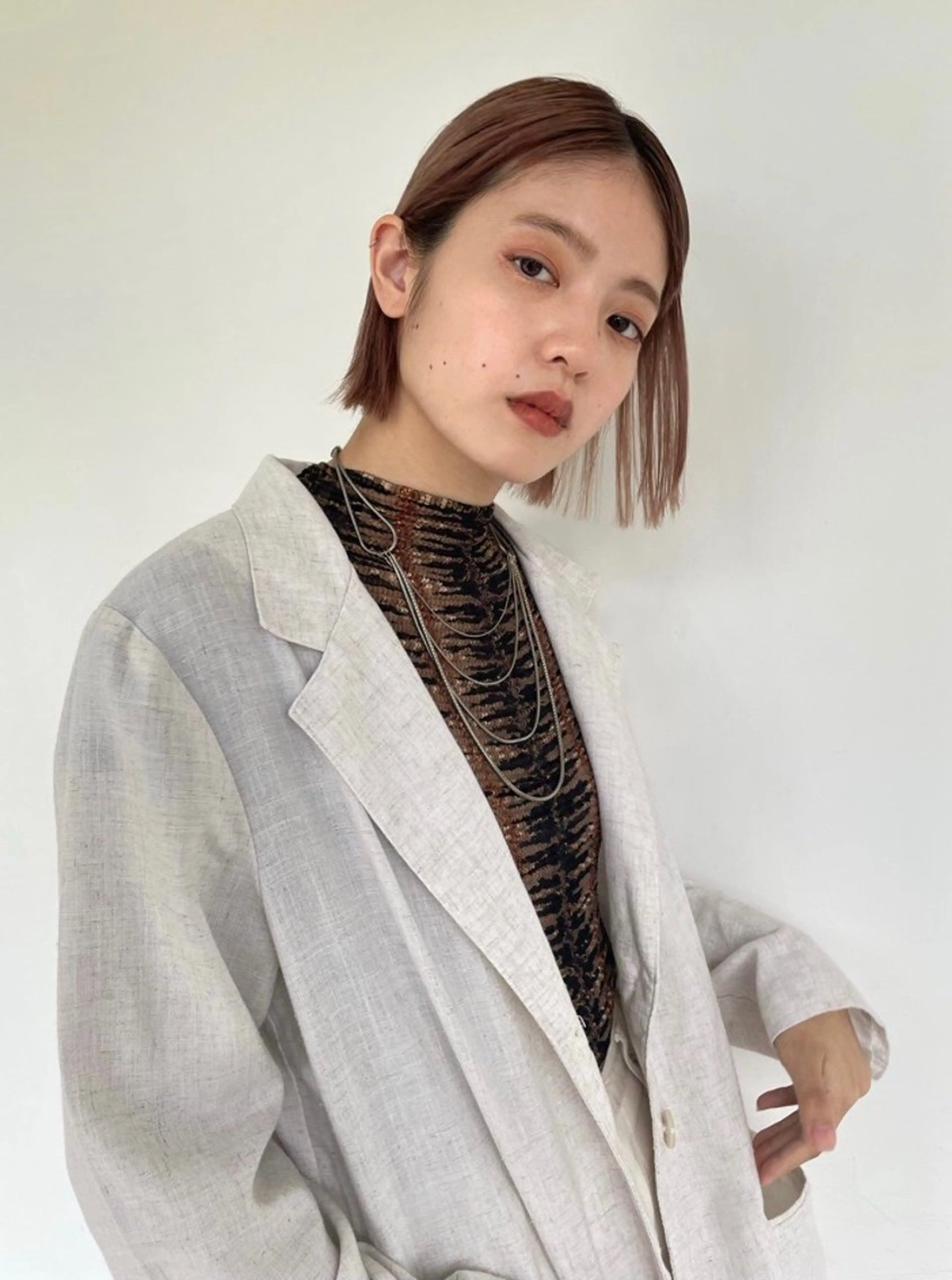 ミディアム wixy mimi所属・ボブ/透明感カラー 🌿栄🌿kouneのヘアスタイル