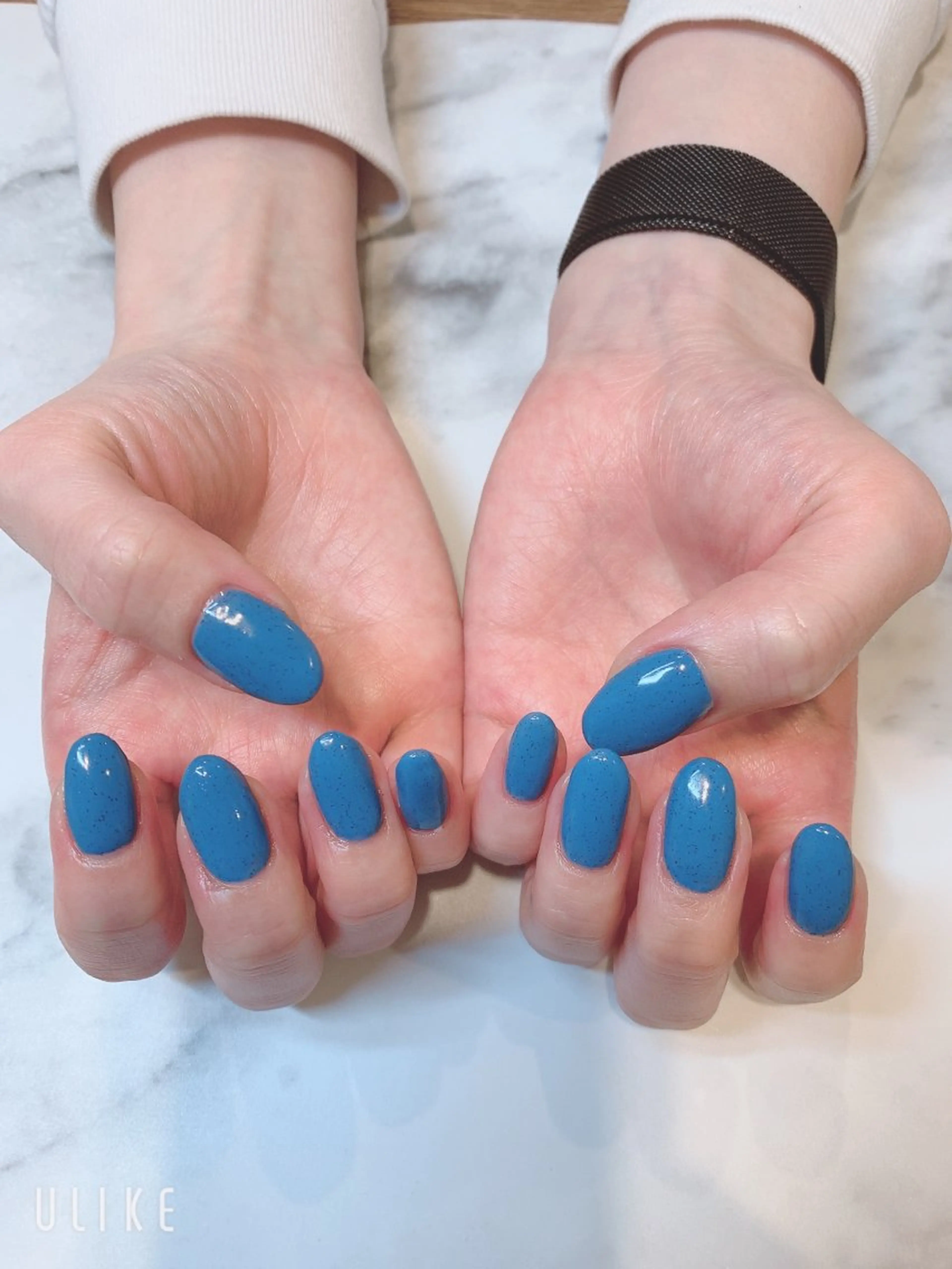 ネイル ブルー イースター ワンカラーネイル SUZUKI Mのネイルデザイン