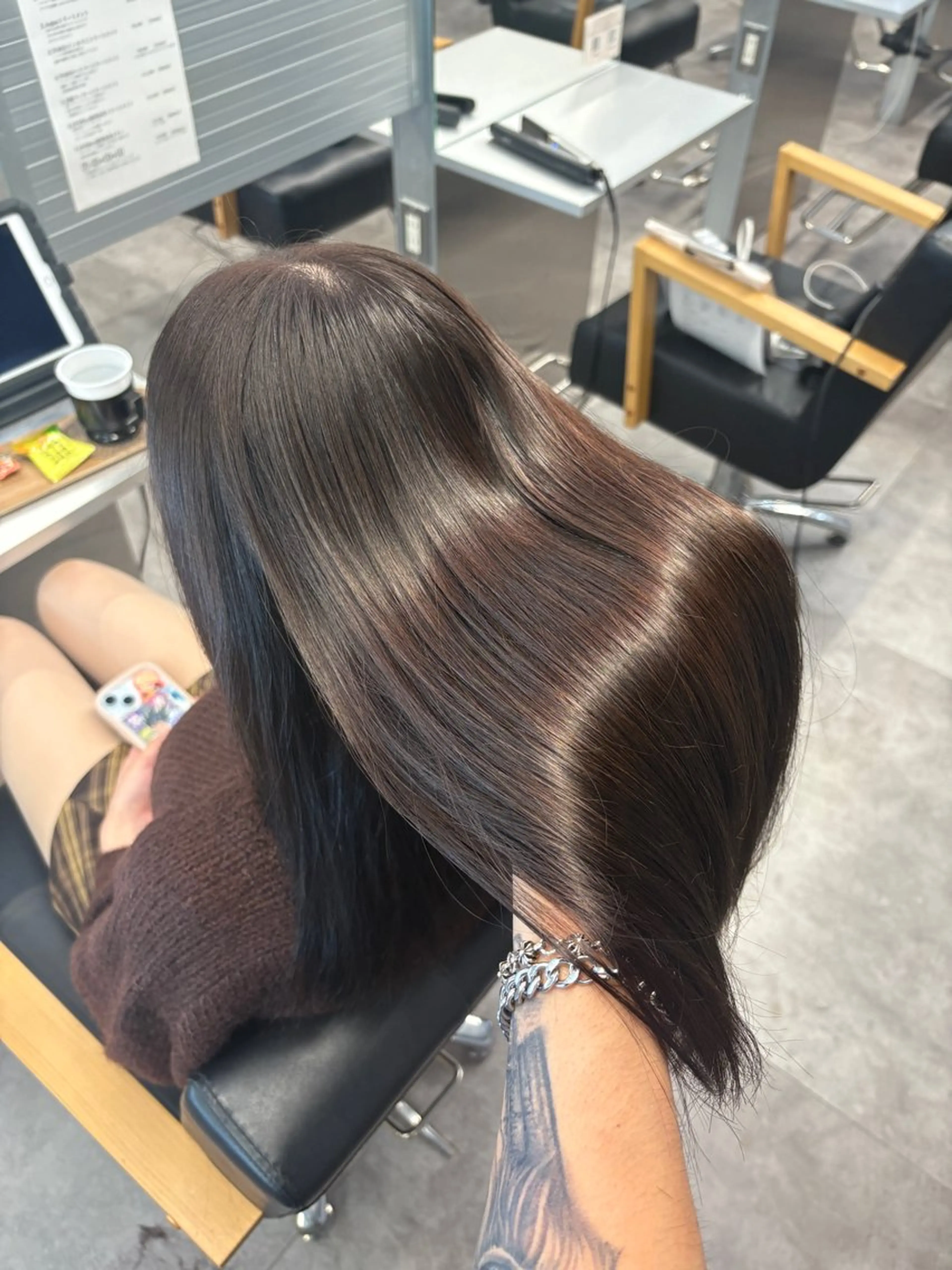 ロング カット ヘアカラー 縮毛矯正 king highlight&extensions梅田所属・髪質改善/似合わ せ/ダブルカラー盛田のヘアスタイル