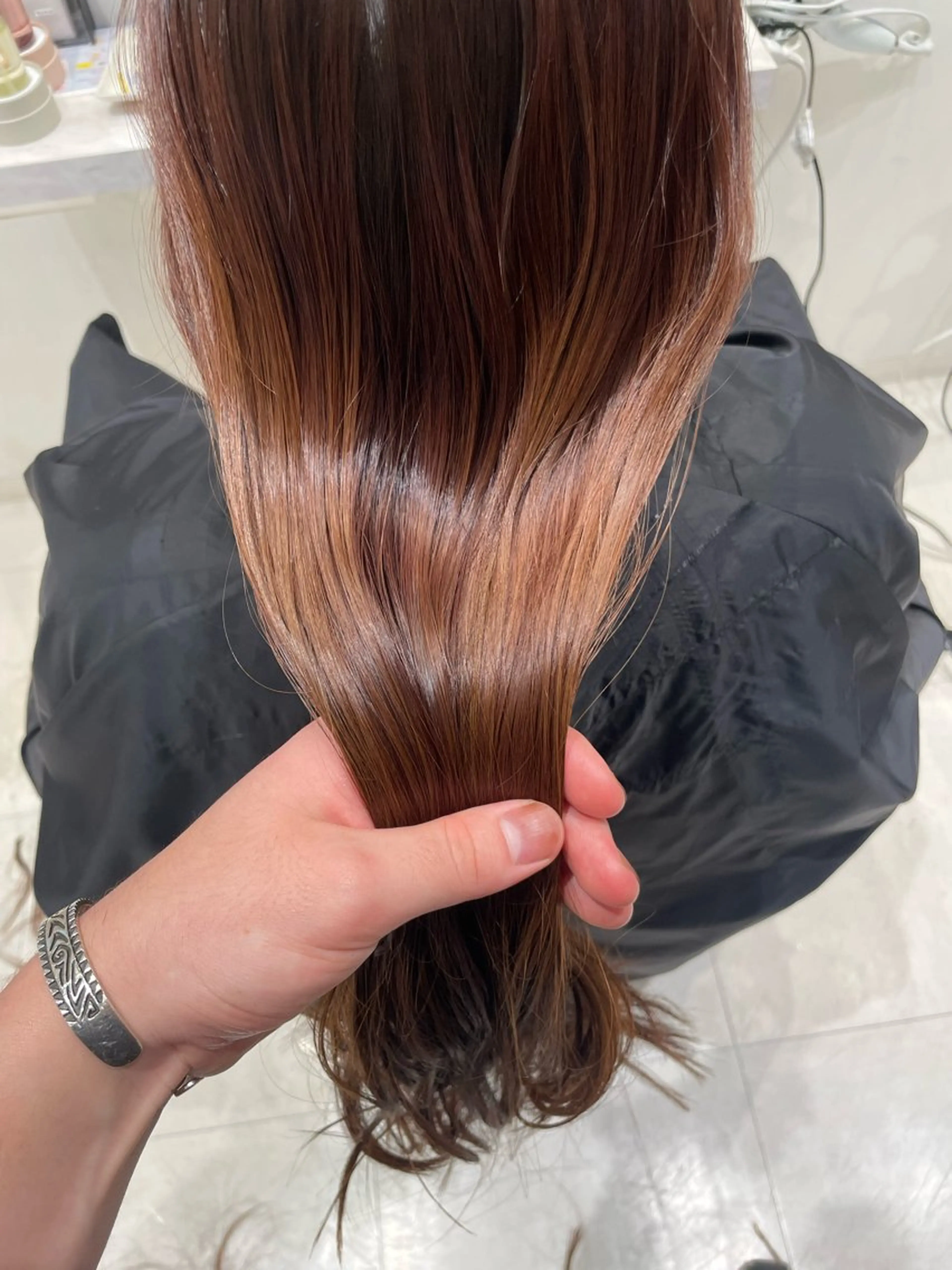 ロング カラー カット ヘアカラー トリートメント k-twoたき✨艶感 カラー／美髪矯正のヘアスタイル