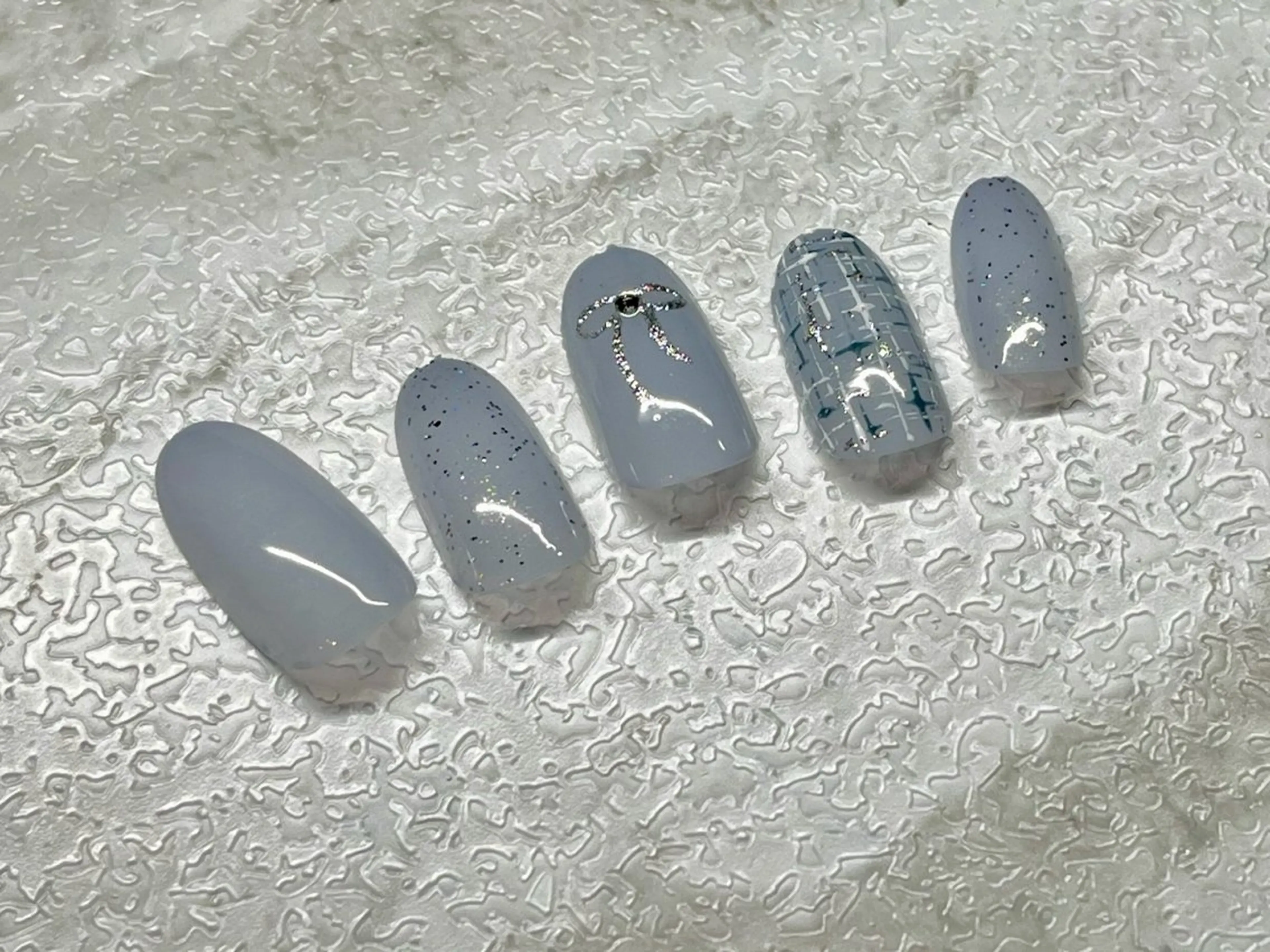 ネイル リボン ハンドネイル Bibinail ☆namiのネイルデザイン