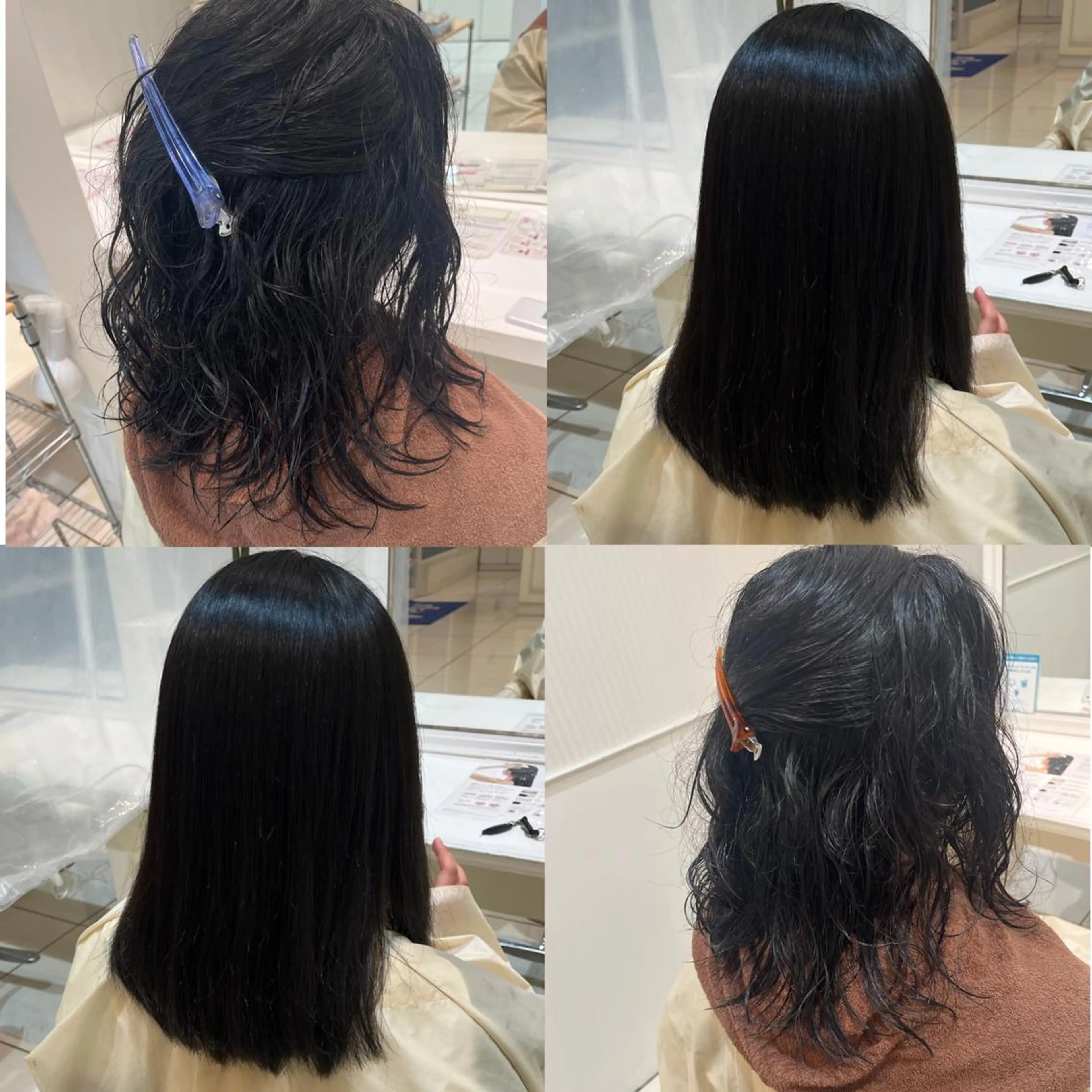 セミロング パーマ ストレートパーマ mahiro 🦎のヘアスタイル