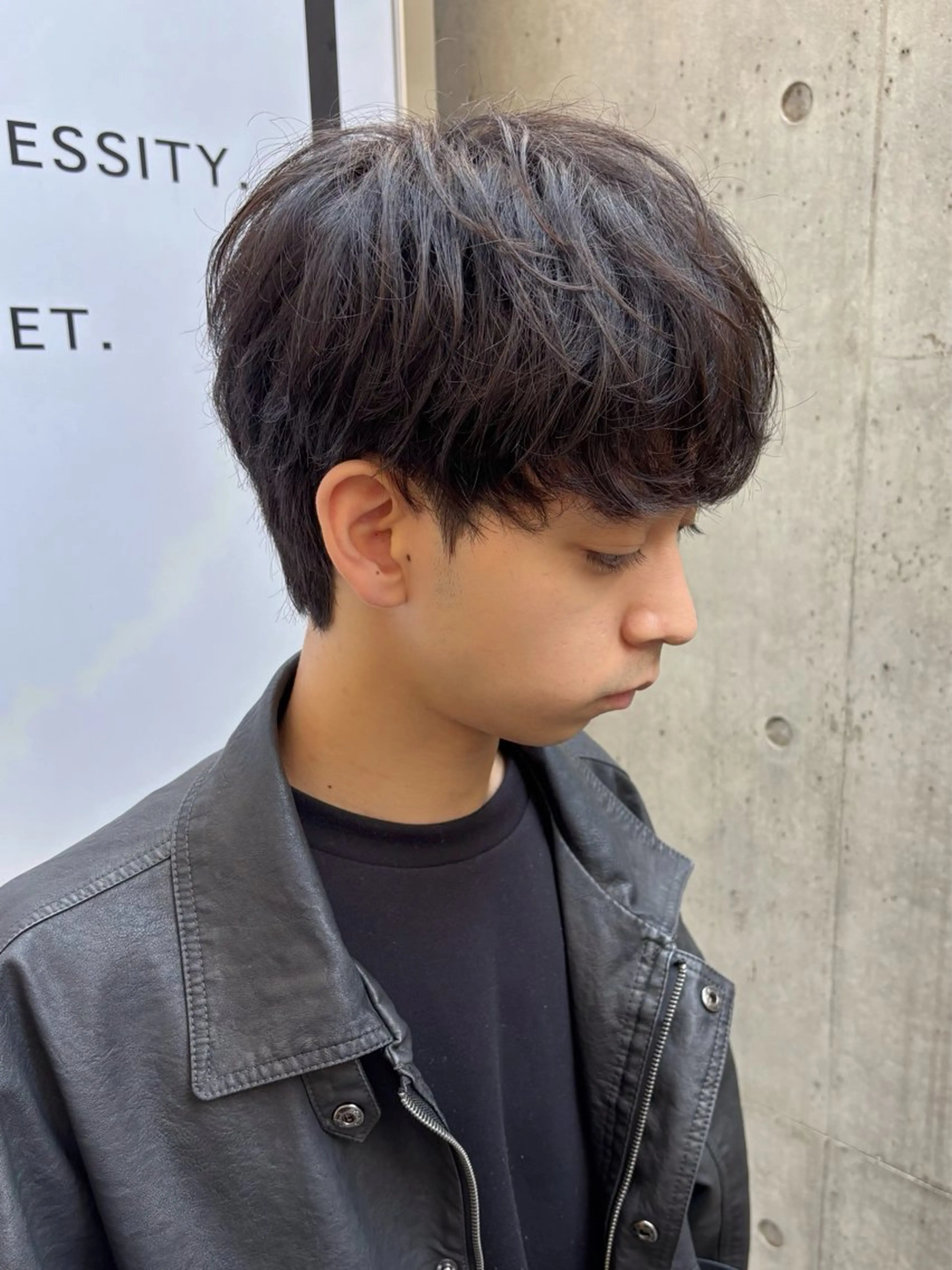 ショート メンズ メンズパーマ カット カルマパーマ韓国ヘア shiryuのヘアスタイル