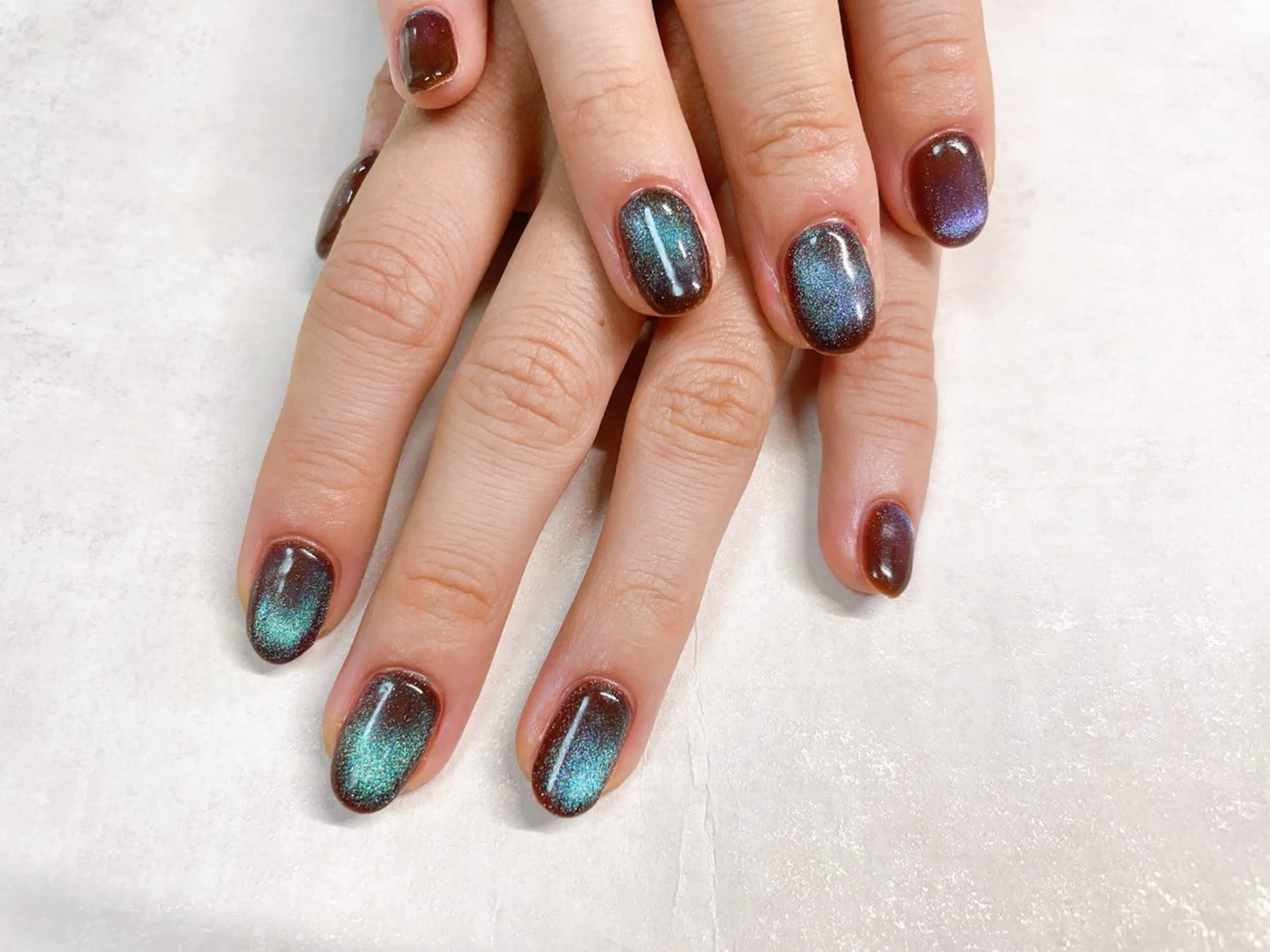 ネイル オーロラネイル フラワーネイル フットネイル フレンチネイル ジェルネイル ハンドネイル Mogu nail 二子玉川のネイルデザイン