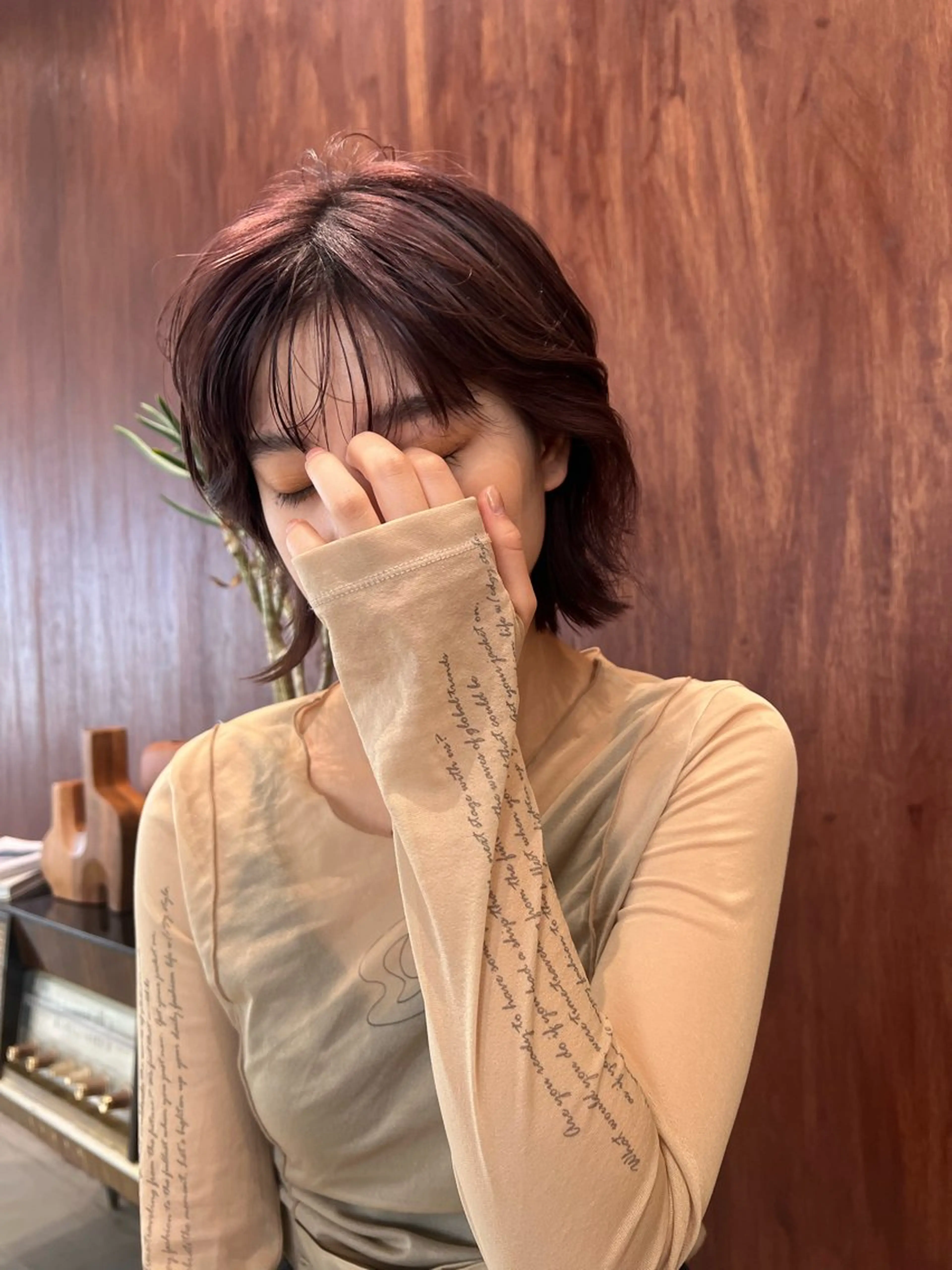 ミディアム カラー カット ヘアカラー トリートメント トレンドと似合わせ/ マンツーマン/西上楓のヘアスタイル