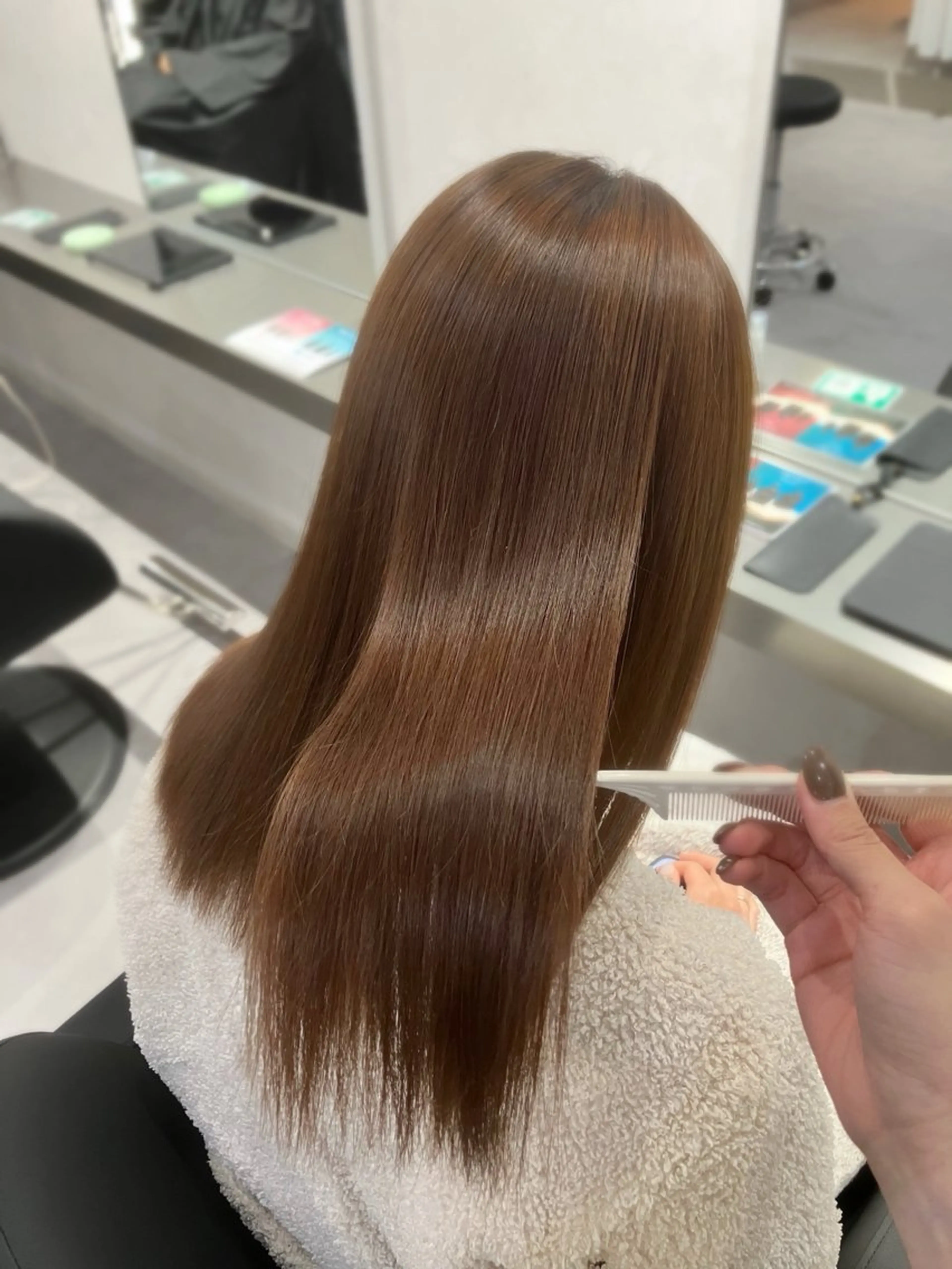 ミディアム 縮毛矯正 縮毛矯正 🫧縮毛矯正支持率 No.1 ほのか🫧のヘアスタイル