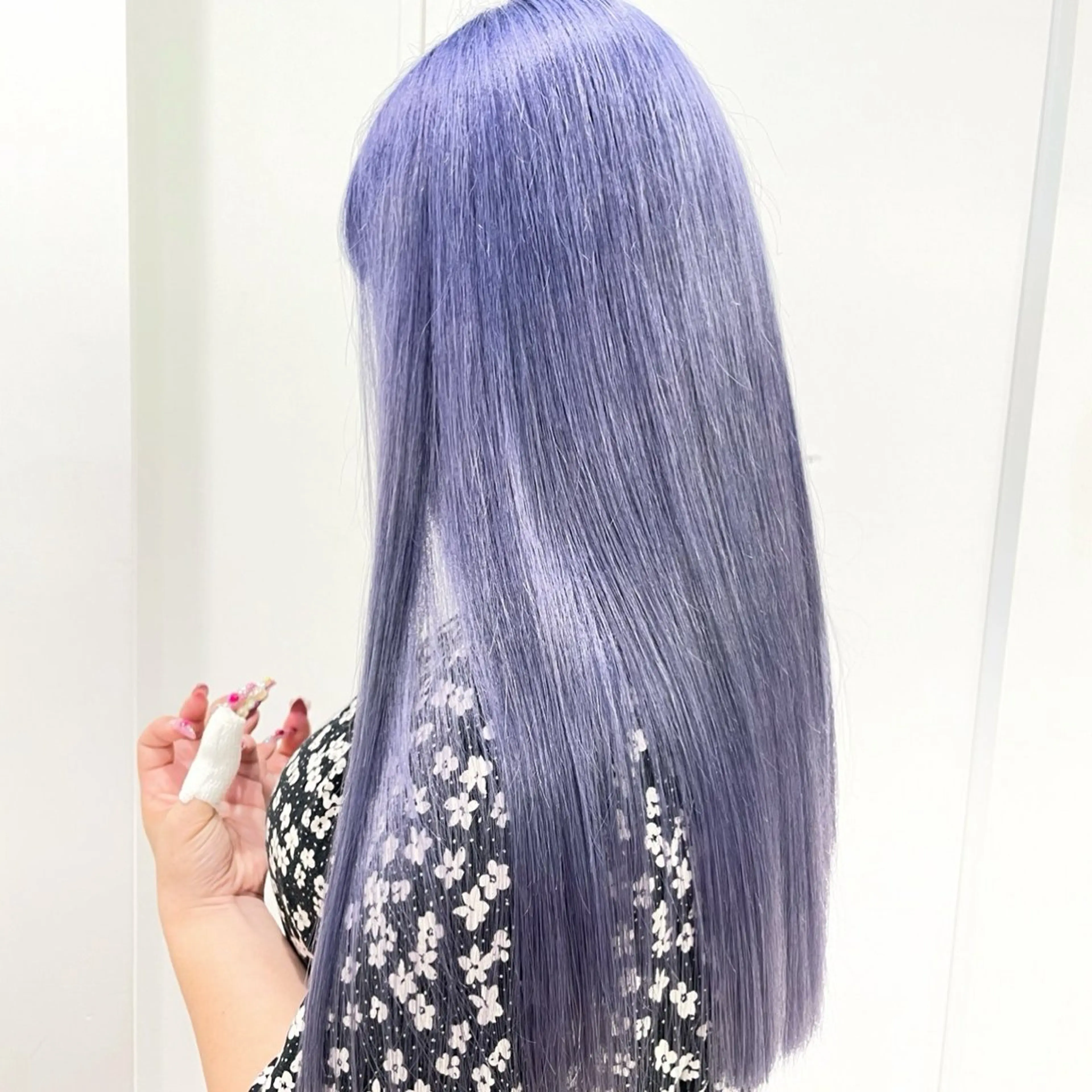 ロング カラー ブルーカラー ブルーラベンダー ラベンダーカラー ヘアカラー トリートメント 渋谷/透明感カラー /半個室/こうめいのヘアスタイル