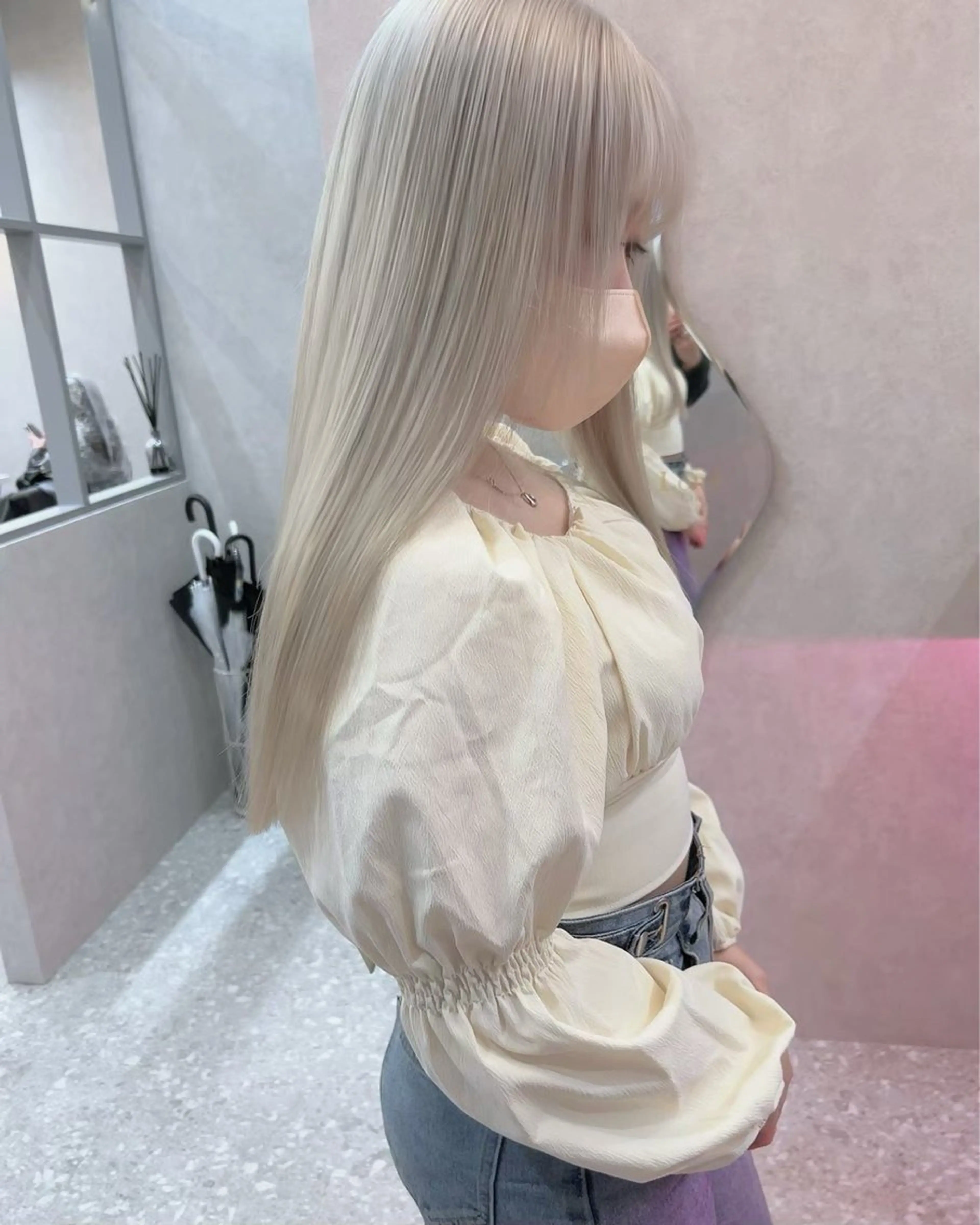 セミロング カラー ヘアアレンジ お値段以上✨似合わせ カット✂️のヘアスタイル