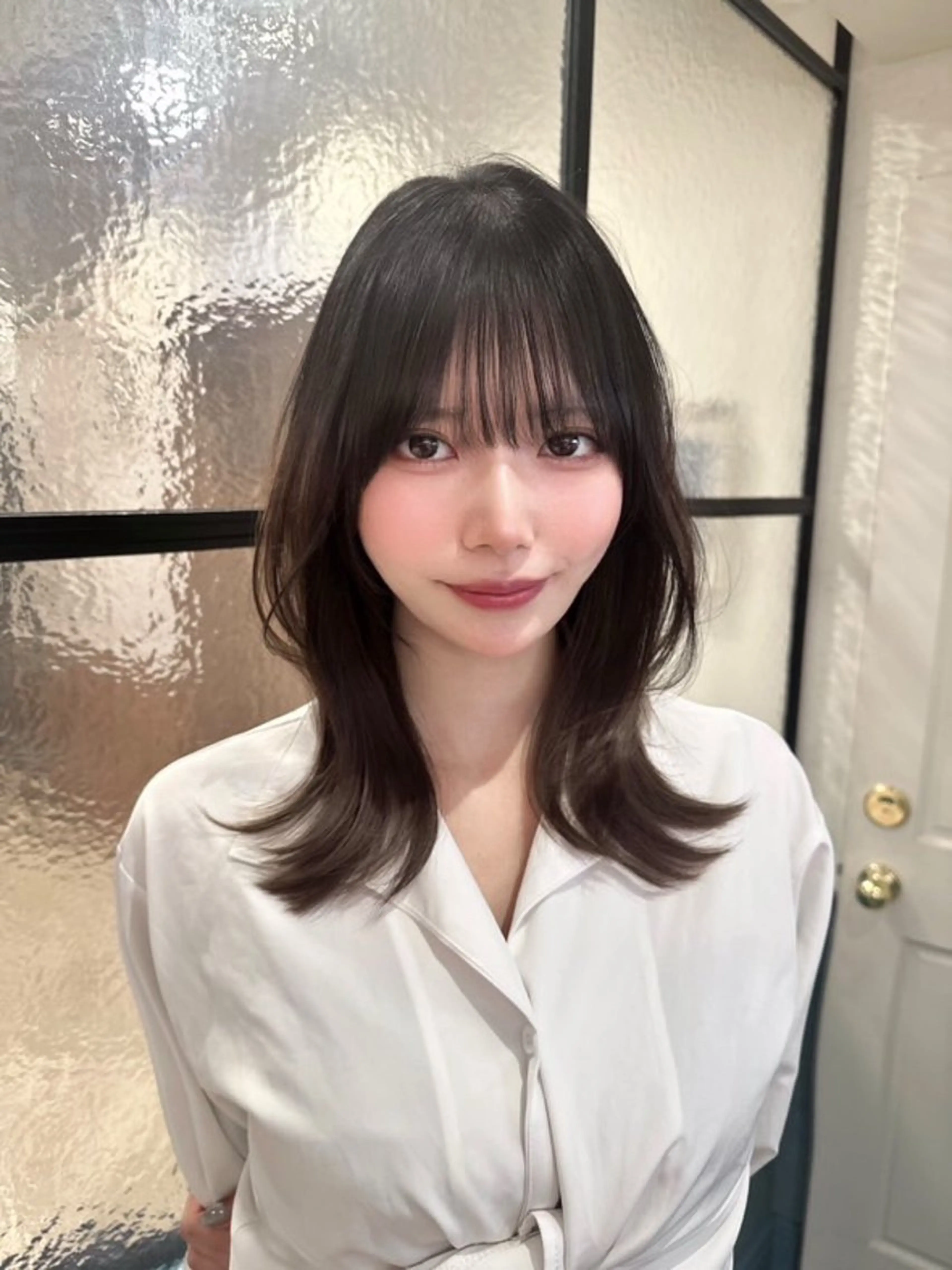 ミディアム カラー カット ヘアカラー トリートメント 🇰🇷韓国ヘア/ レイヤー/まさ❣️のヘアスタイル